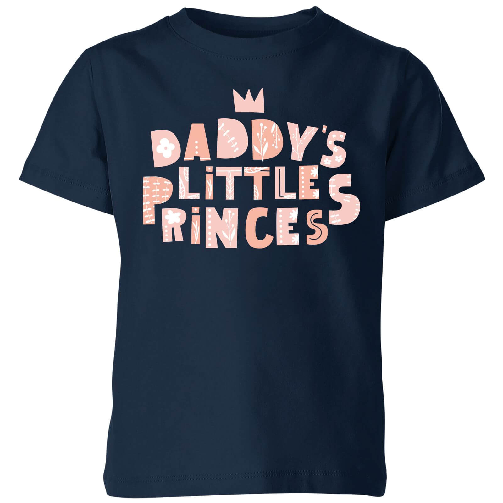 My Little Rascal Daddy's Little Princes Kids' T-Shirt - Navy - 3-4 Years - Navy