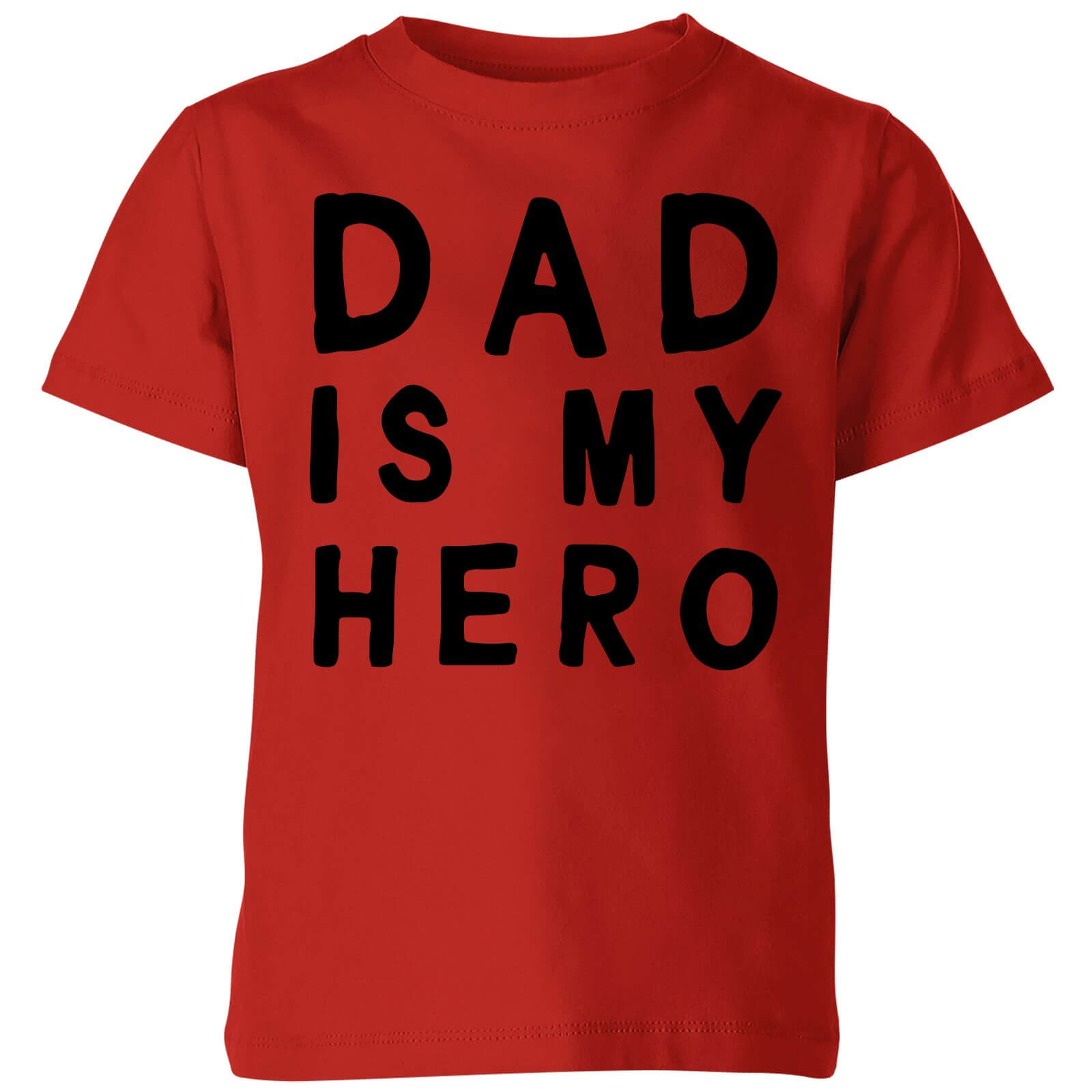 My Little Rascal Dad Is My Hero Kids' T-Shirt - Red - 5-6 Years - Red