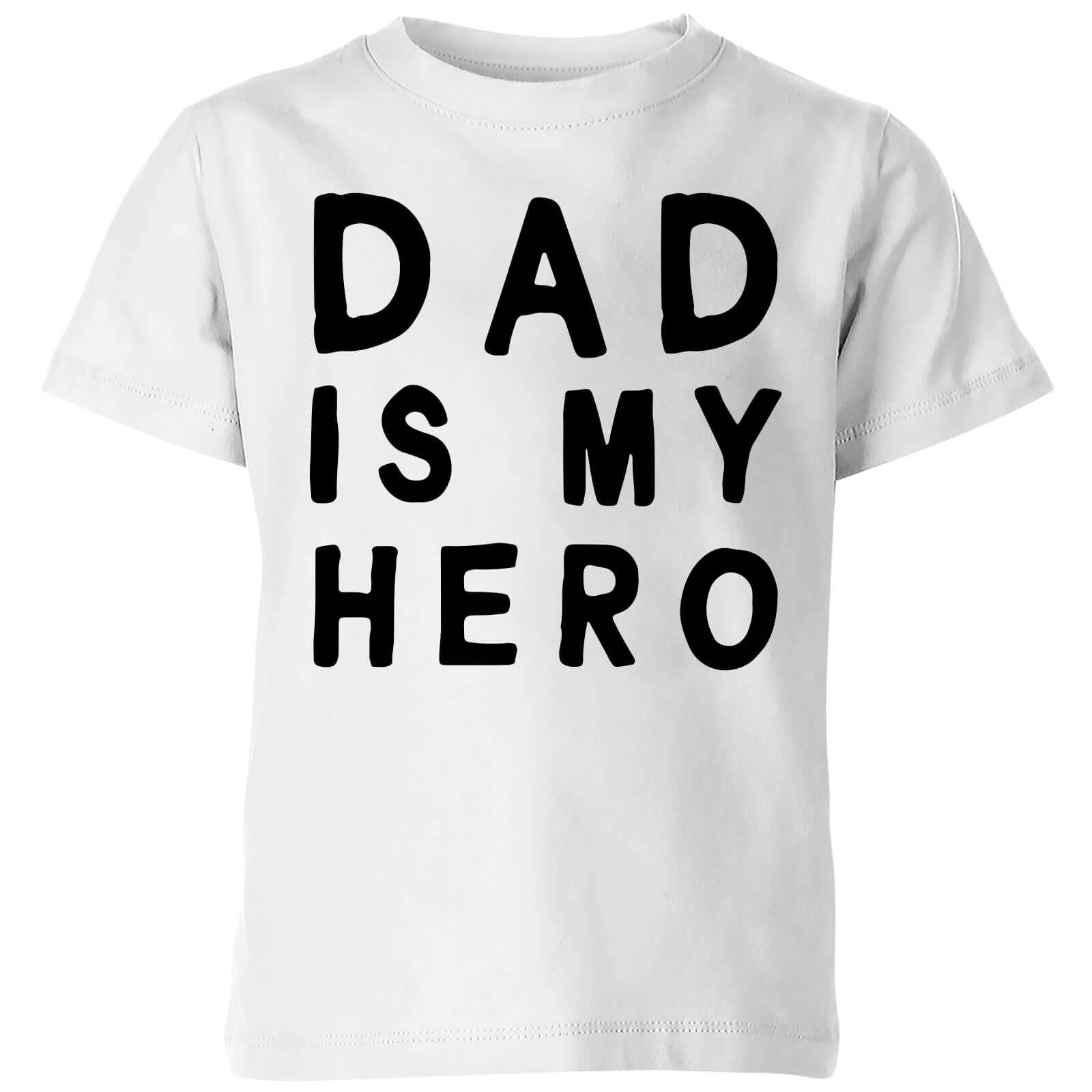 My Little Rascal Dad Is My Hero Kids' T-Shirt - White - 3-4 Years - White