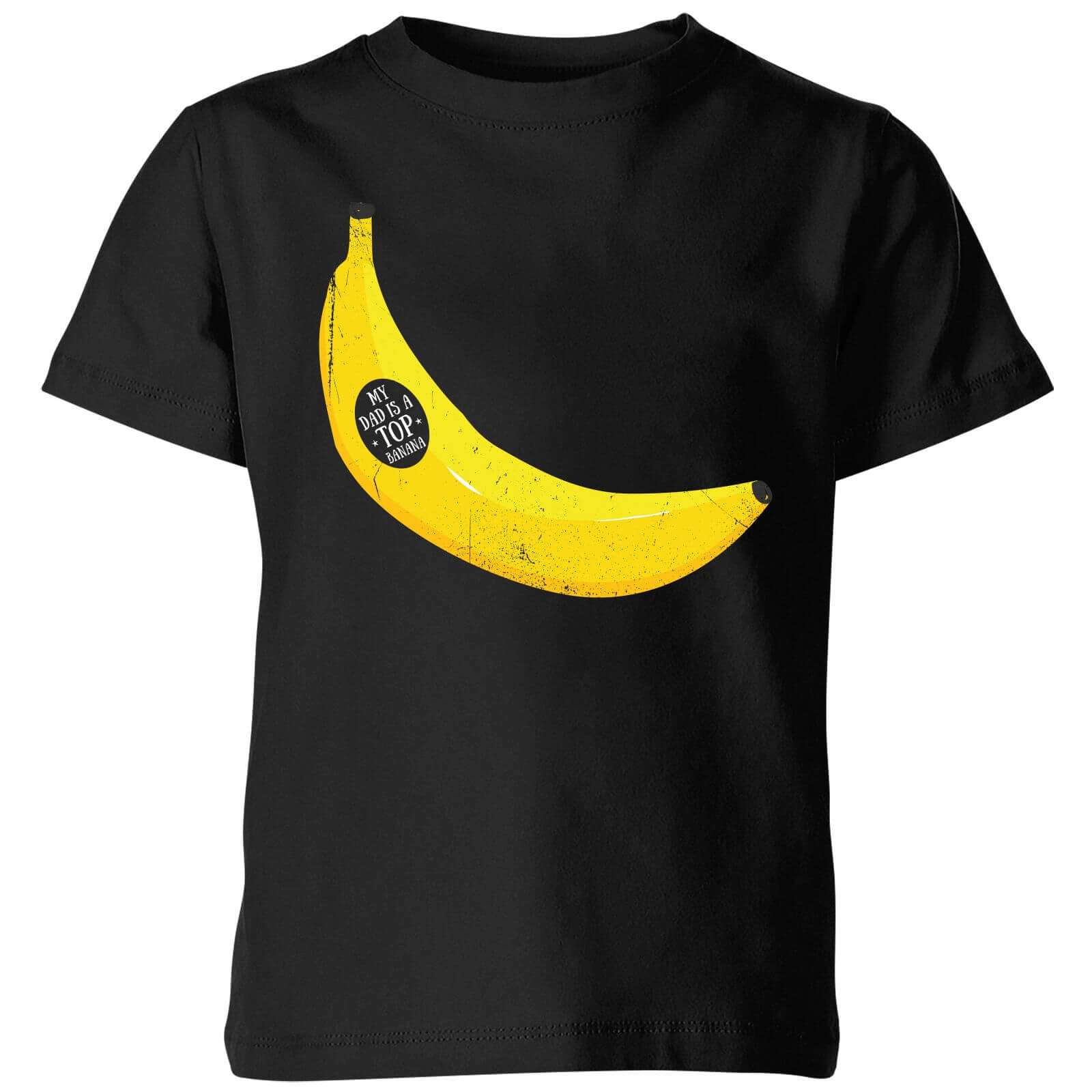 My Little Rascal My Dad Is A Top Banana Kids' T-Shirt - Black - 3-4 Years - Black