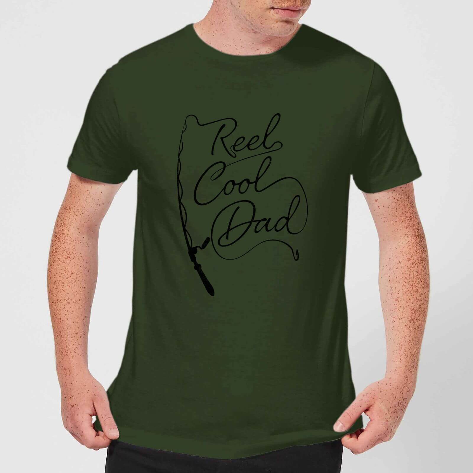 Reel Cool Dad Men's T-Shirt - Forest Green - XS - Forest Green