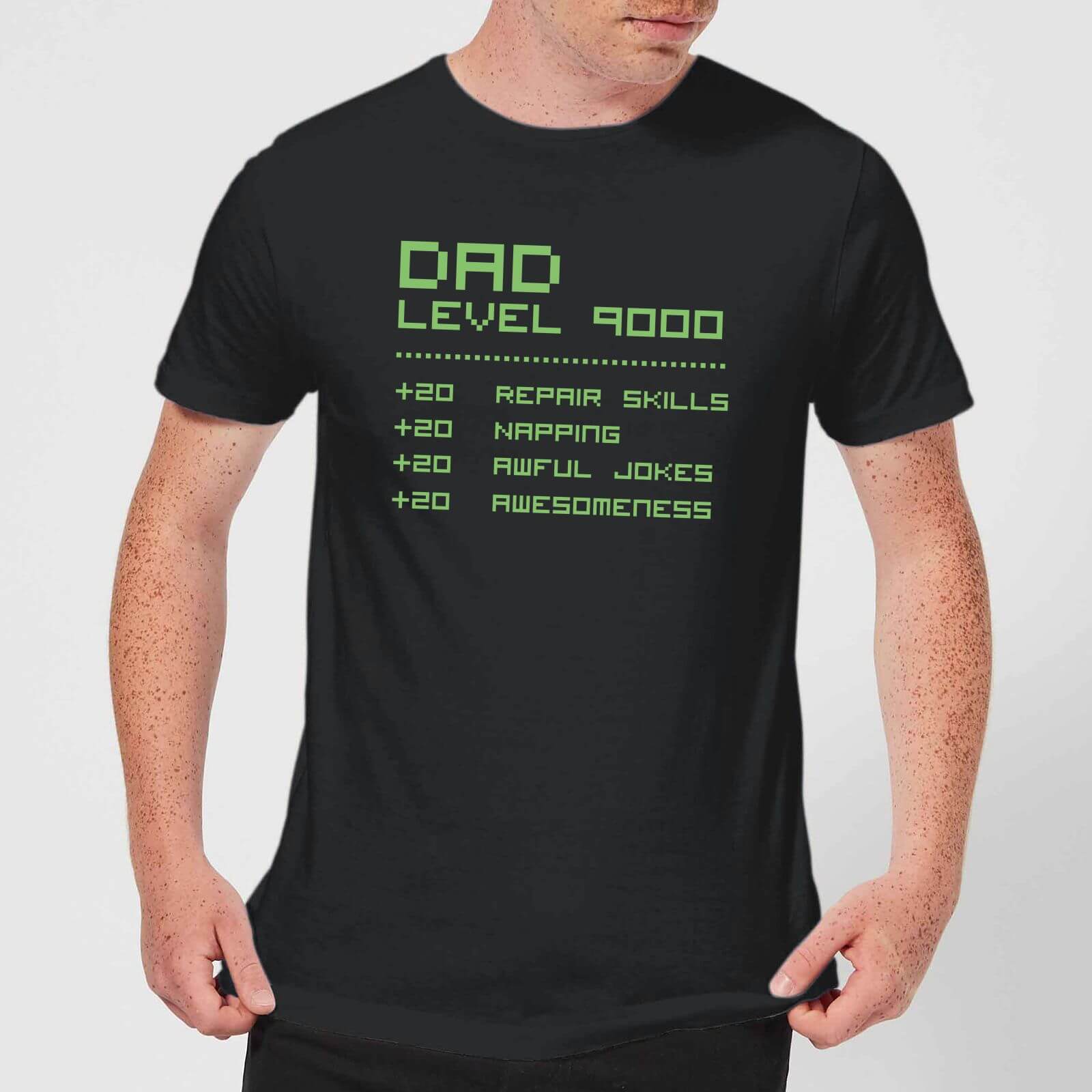 Dad Level Up Men's T-Shirt - Black - S - Black