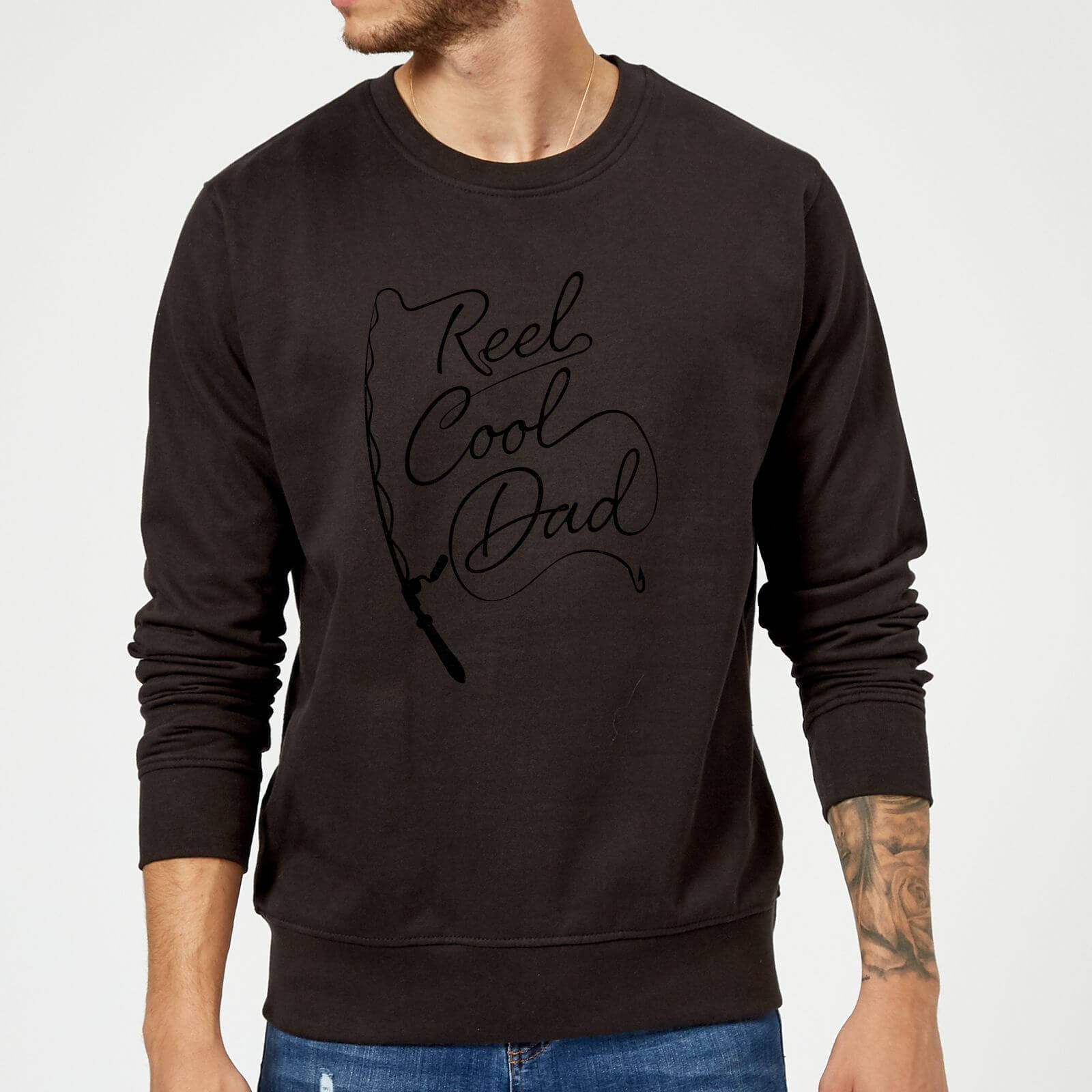 Reel Cool Dad Sweatshirt - Black - 5XL - Black