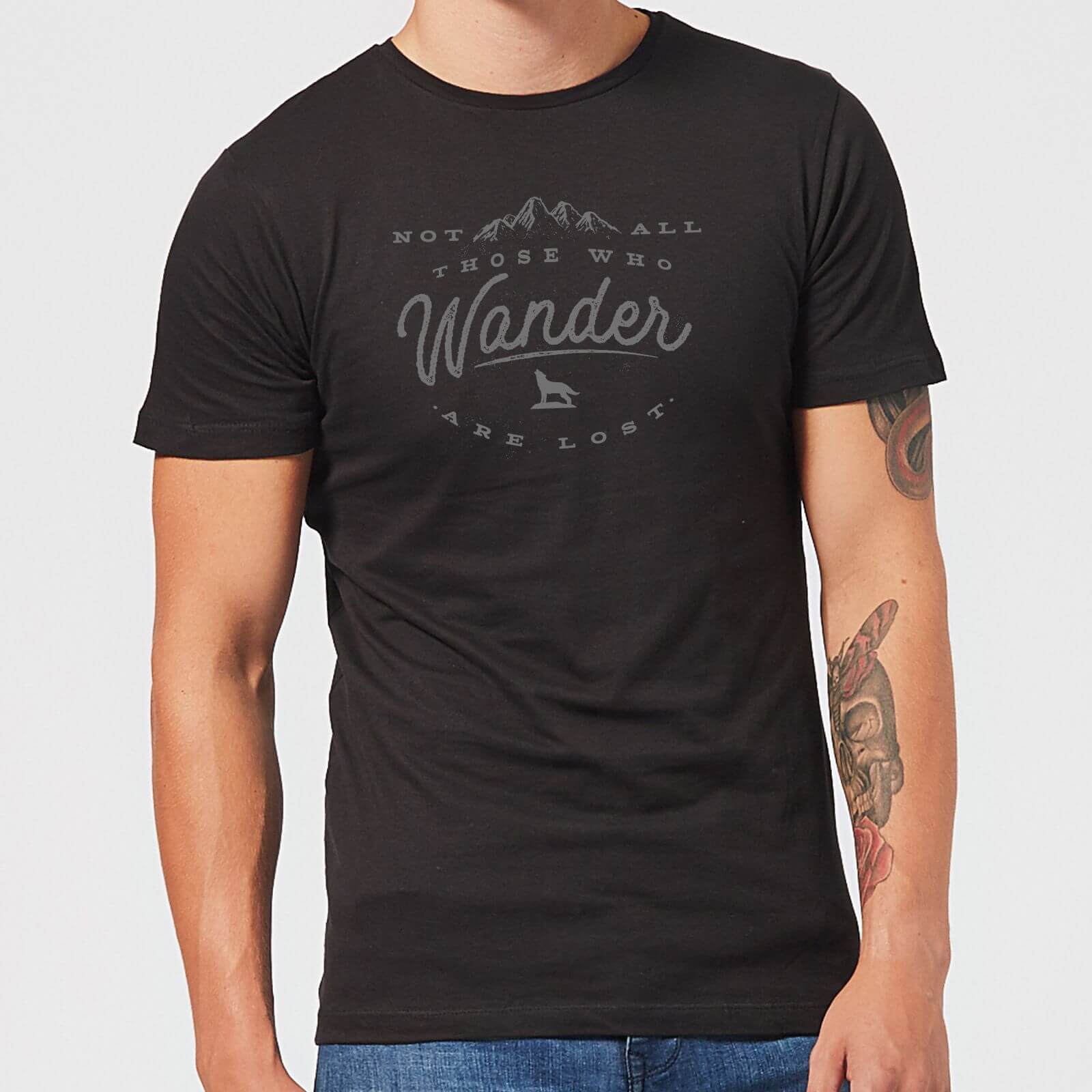 Not All Those Who Wander Are Lost Men's T-Shirt - Black - S - Black