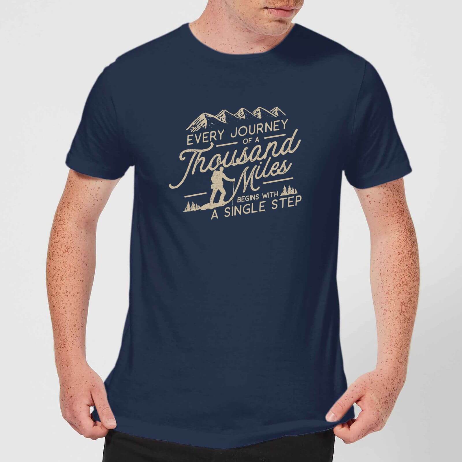 Every Journey Begins With A Single Step Men's T-Shirt - Navy - S - Navy
