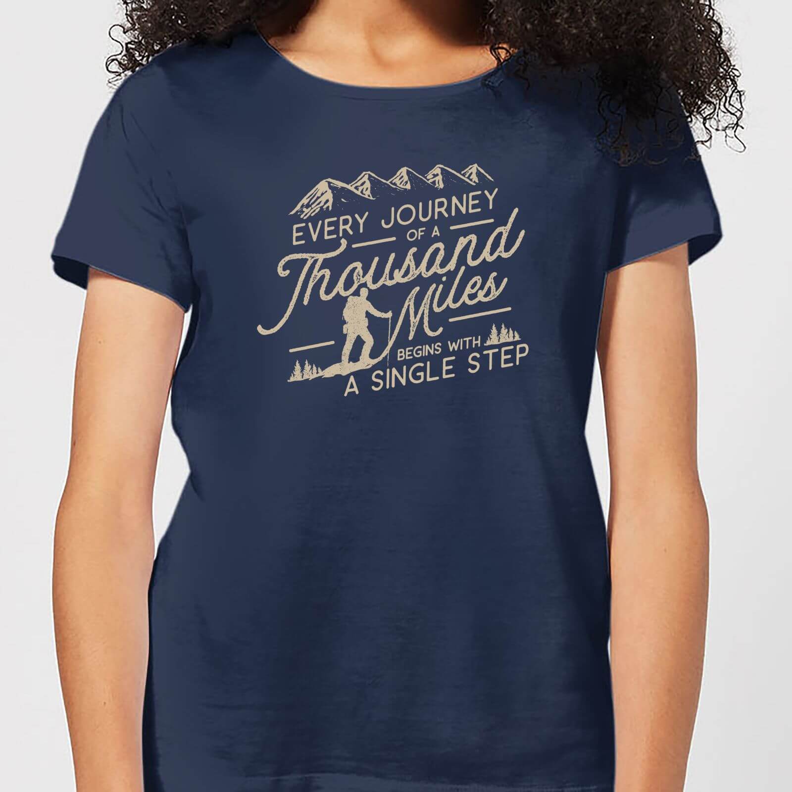Every Journey Begins With A Single Step Women's T-Shirt - Navy - S - Navy