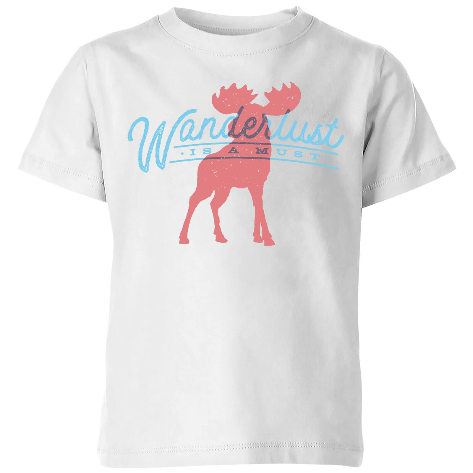 Wanderlust Is A Must Kids' T-Shirt - White - 3-4 Years - White
