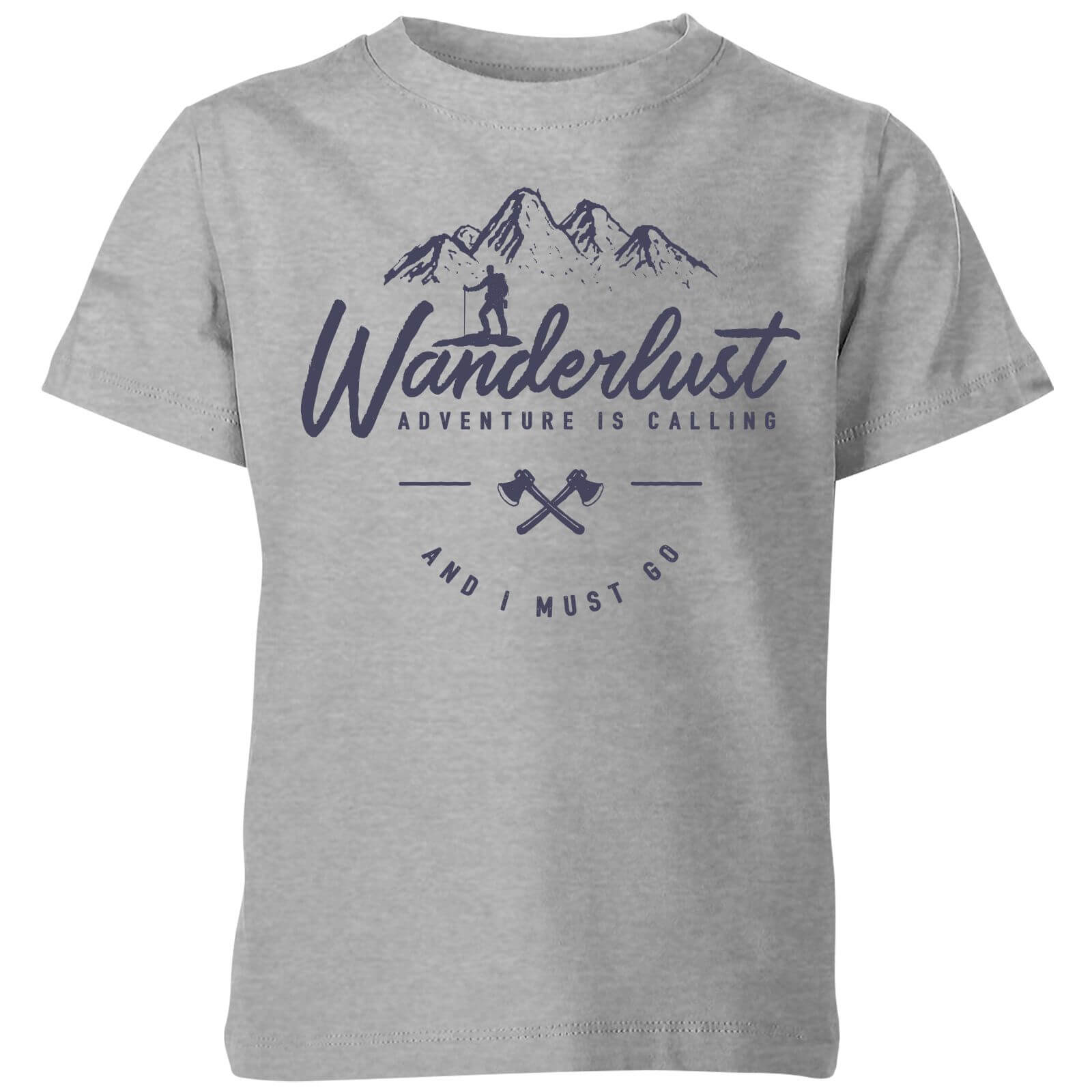 Wanderlust Kids' T-Shirt - Grey - 3-4 Years - Grey