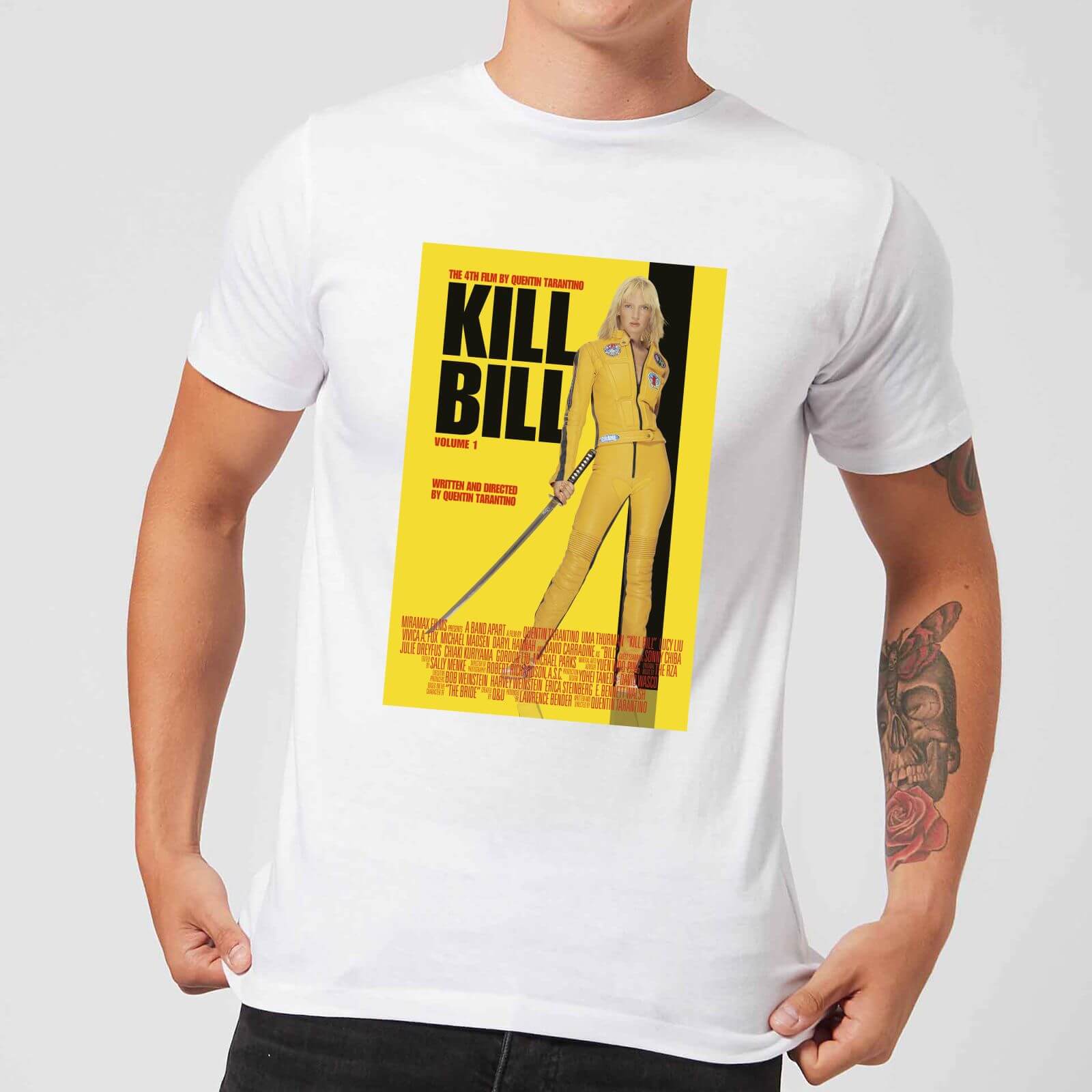 Image of Kill Bill Poster Men's T-Shirt - White - 5XL
