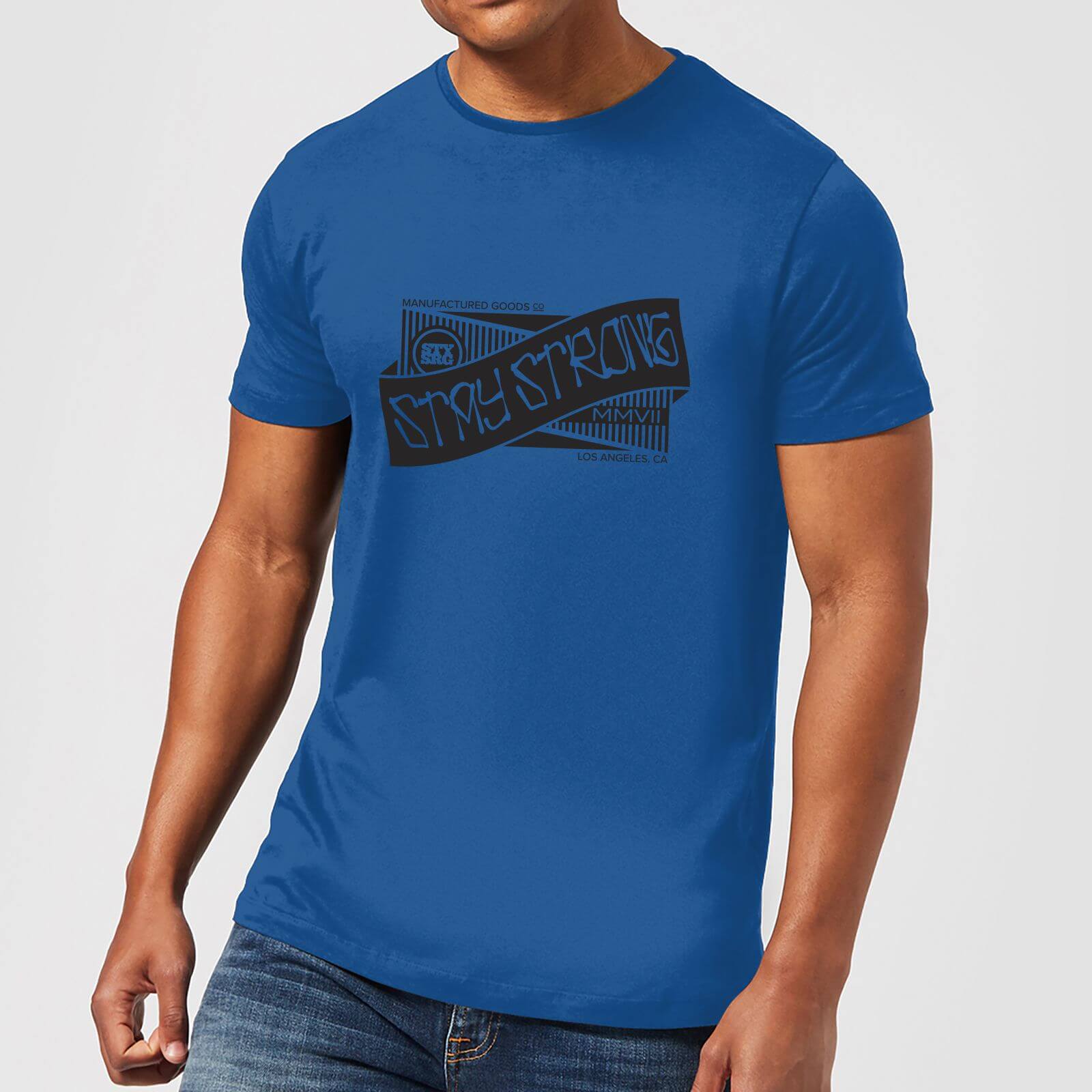 Stay Strong Ribbon Men's T-Shirt - Royal Blue - M - Royal Blue