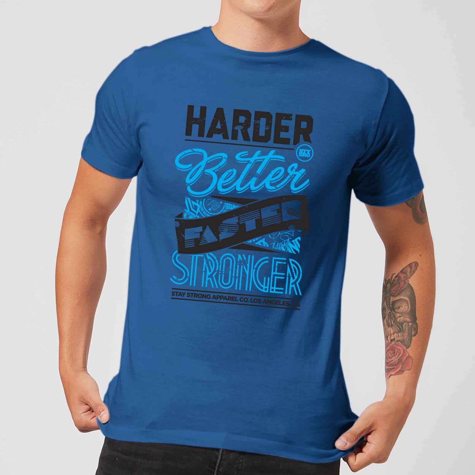 Stay Strong Faster Stronger Men's T-Shirt - Royal Blue - L - Royal Blue