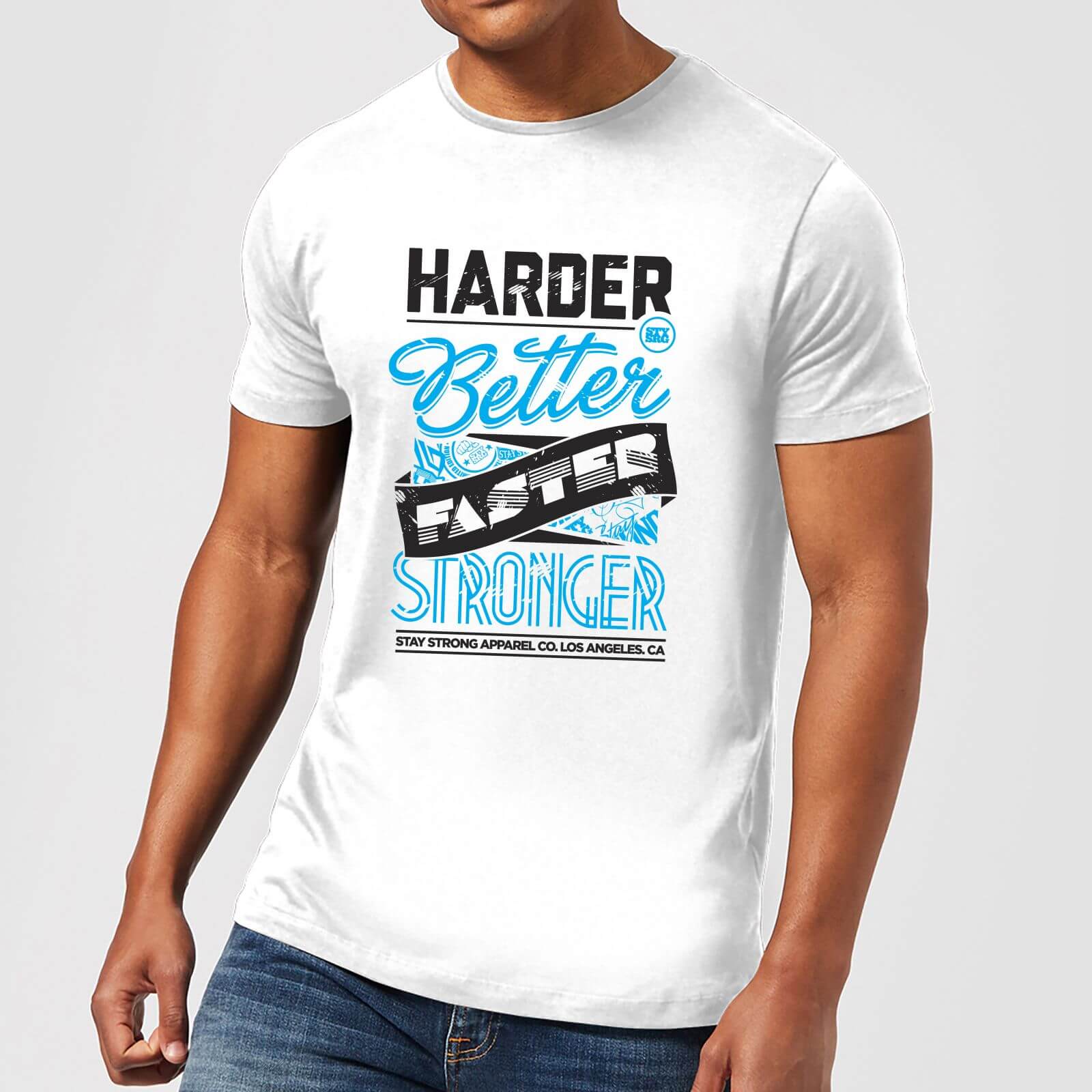 

Stay Strong Faster Stronger Men's T-Shirt - White - 5XL - Bianco