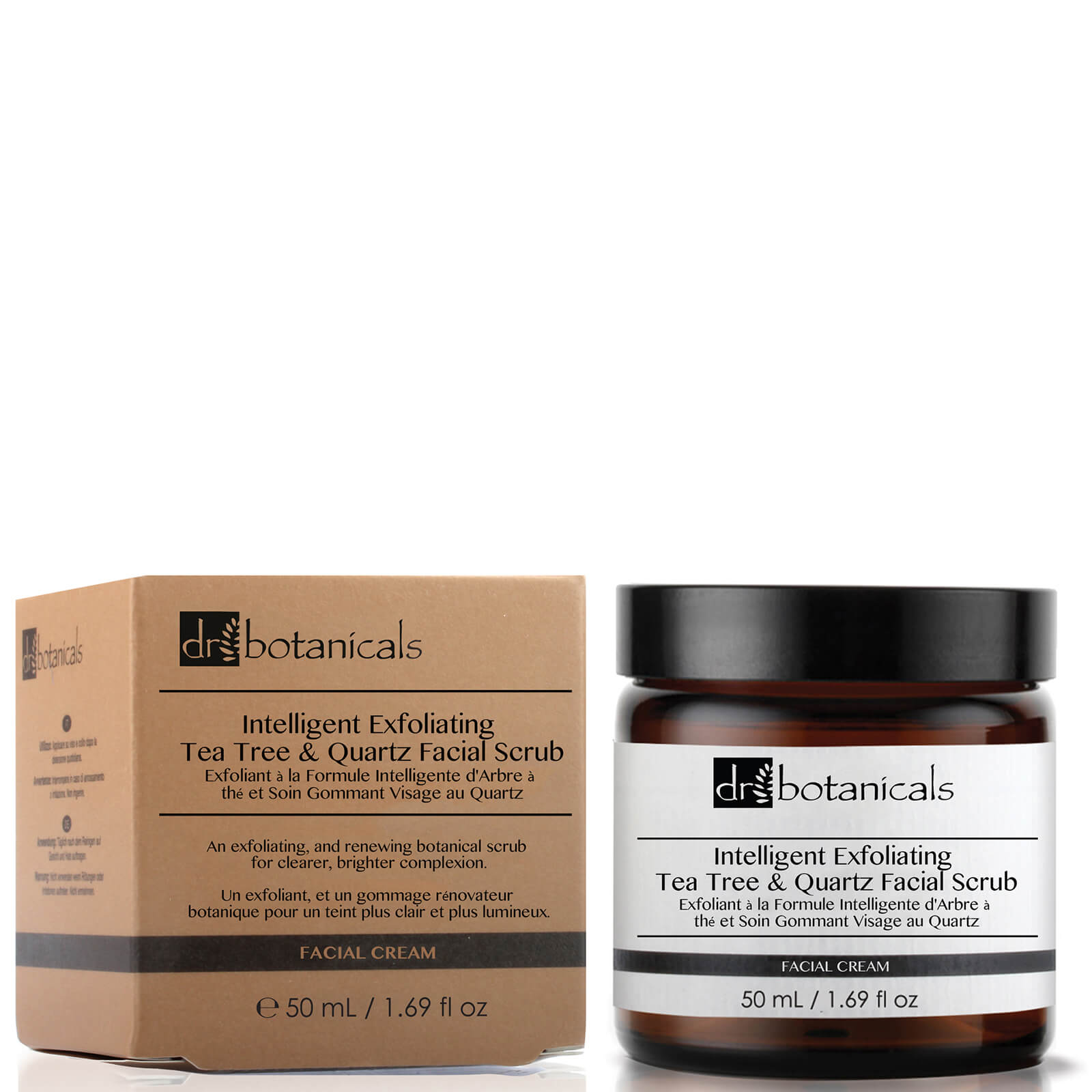 

Dr Botanicals Intelligent Exfoliating Tea Tree and Quartz Facial Scrub 50ml