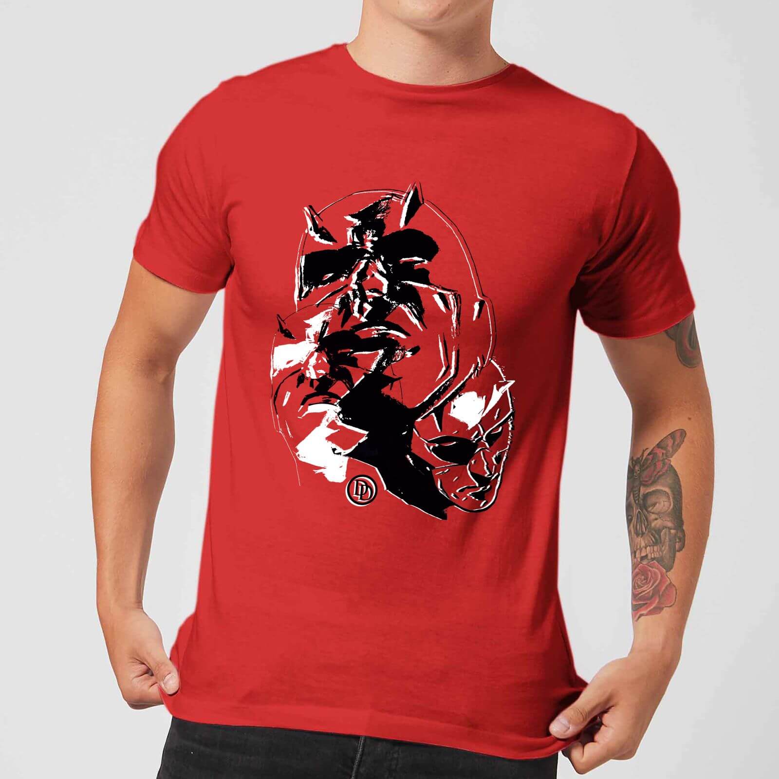 

T-Shirt Marvel Knights Daredevil Layered Faces - Rosso - Uomo - S