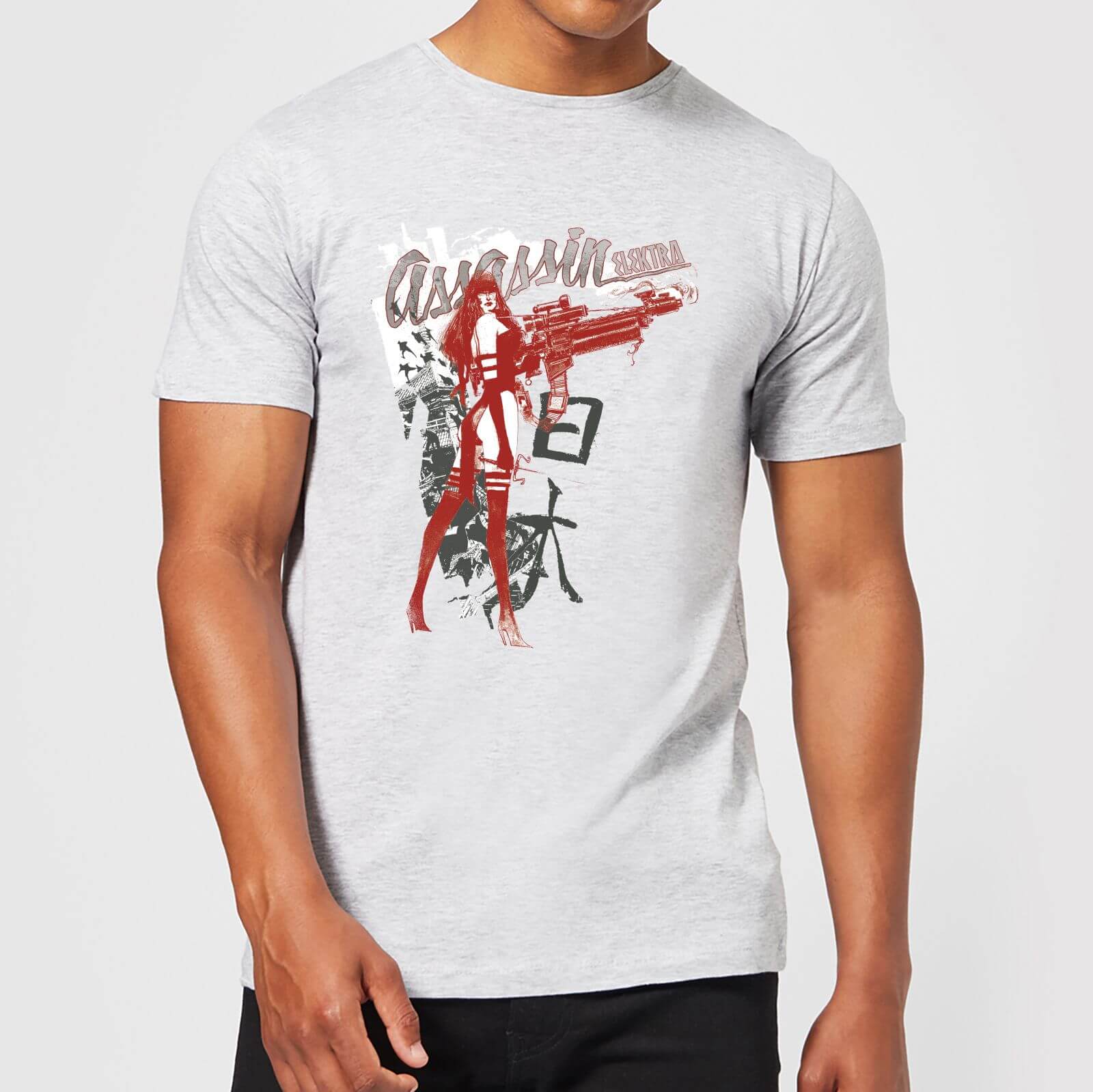 T-Shirt Homme Elektra Assassin - Marvel Knights - Gris - M