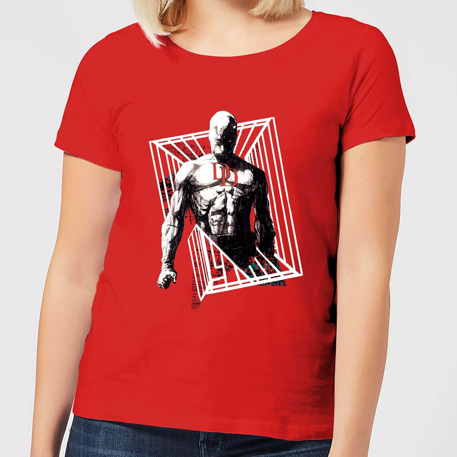 OfferteWeb.click 96-t-shirt-marvel-knights-daredevil-cage-rosso-donna-xl