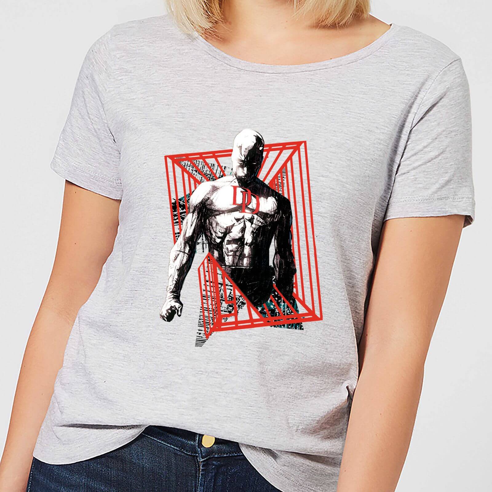 

T-Shirt Marvel Knights Daredevil Cage - Grigio - Donna - S - Grigio