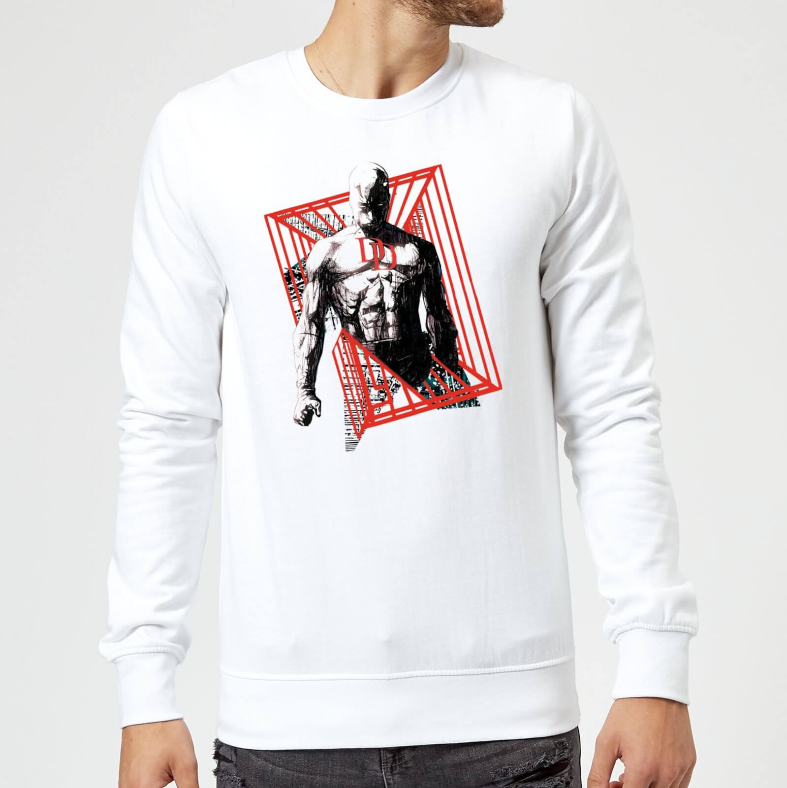 Marvel Knights Daredevil Cage Sweatshirt - White - M - White