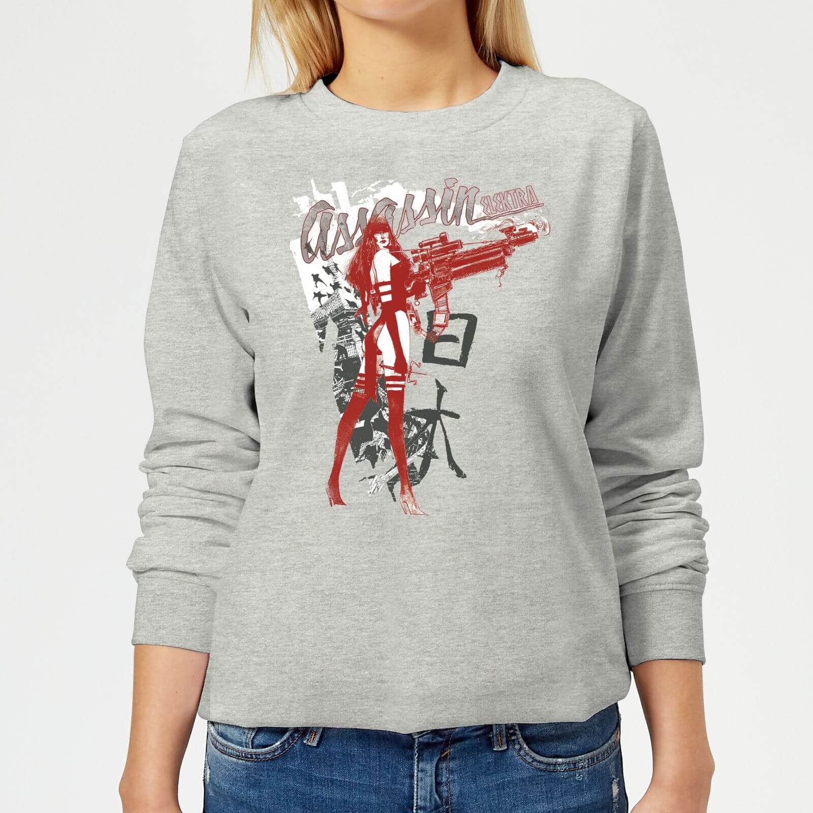 OfferteWeb.click 47-felpa-marvel-knights-elektra-assassin-grigio-donna-m