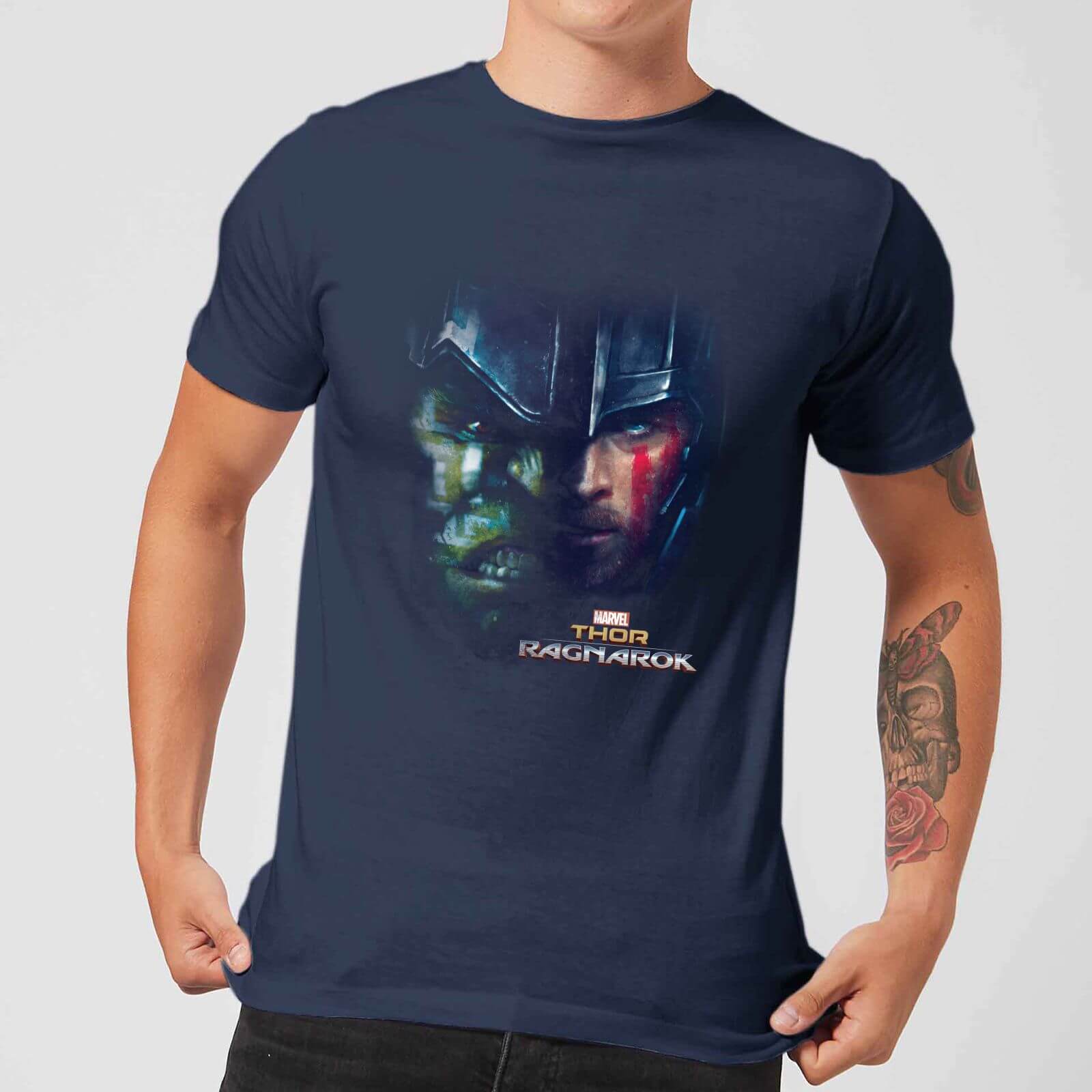 

T-Shirt Marvel Thor Ragnarok Hulk Split Face - Navy - Uomo - XL