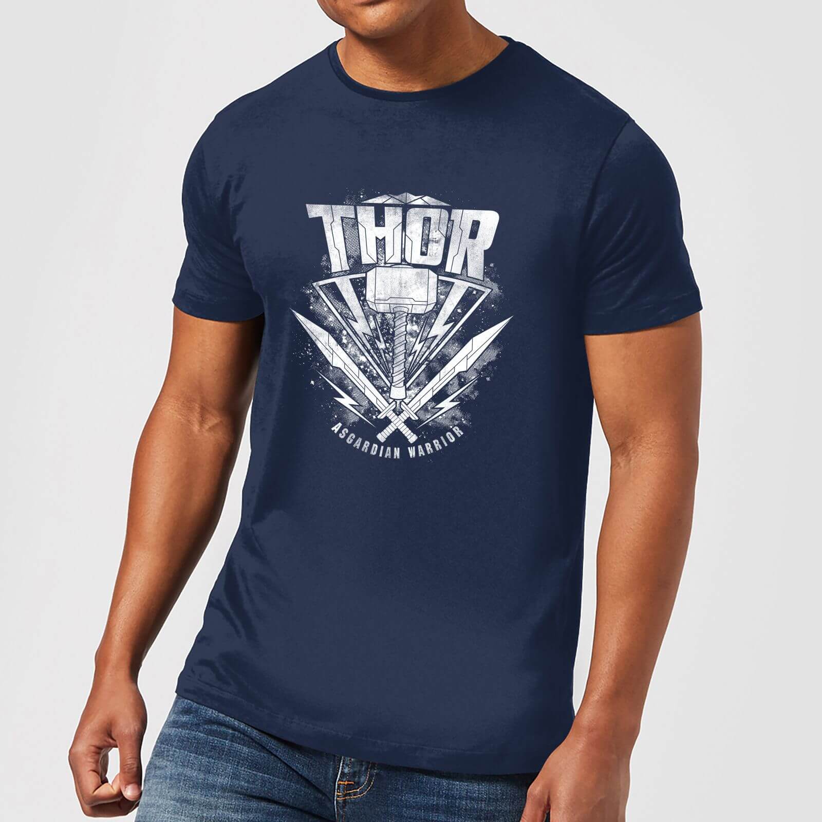 OfferteWeb.click 42-t-shirt-marvel-thor-ragnarok-thor-hammer-logo-navy-uomo