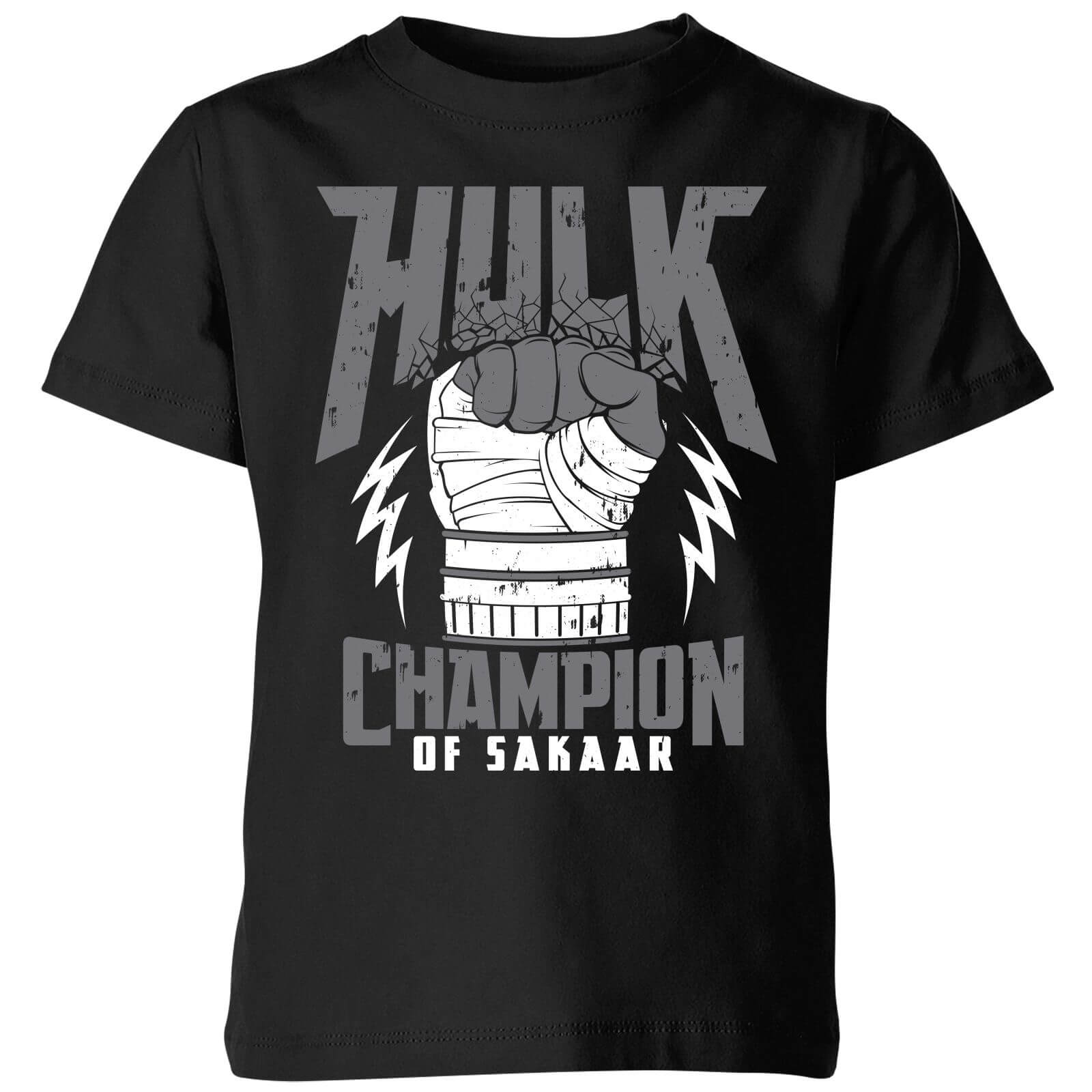 Marvel Thor Ragnarok Hulk Champion Kinder T-Shirt - Schwarz - 7-8 Jahre