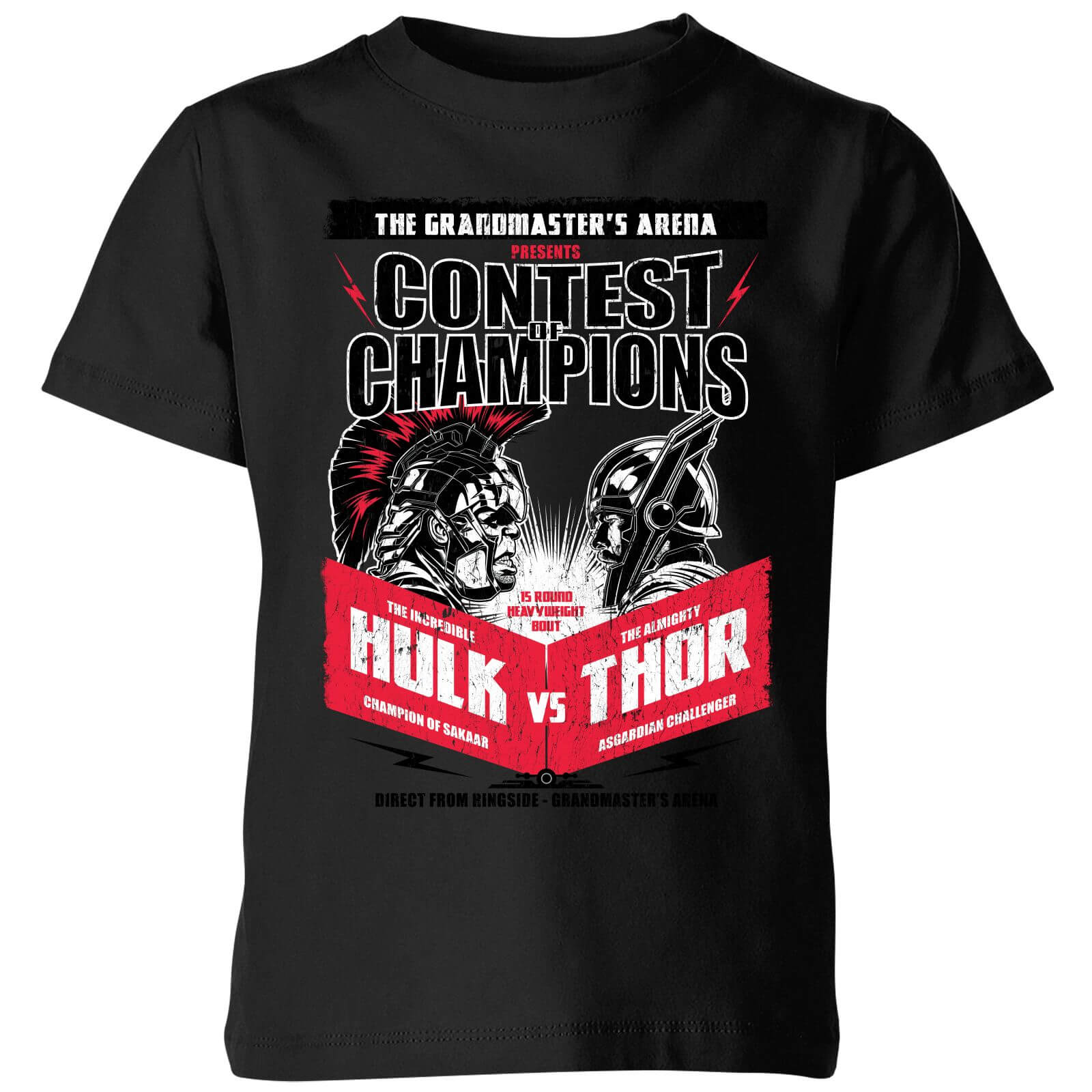 Marvel Thor Ragnarok Champions Poster Kids' T-Shirt - Black - 5-6 Years