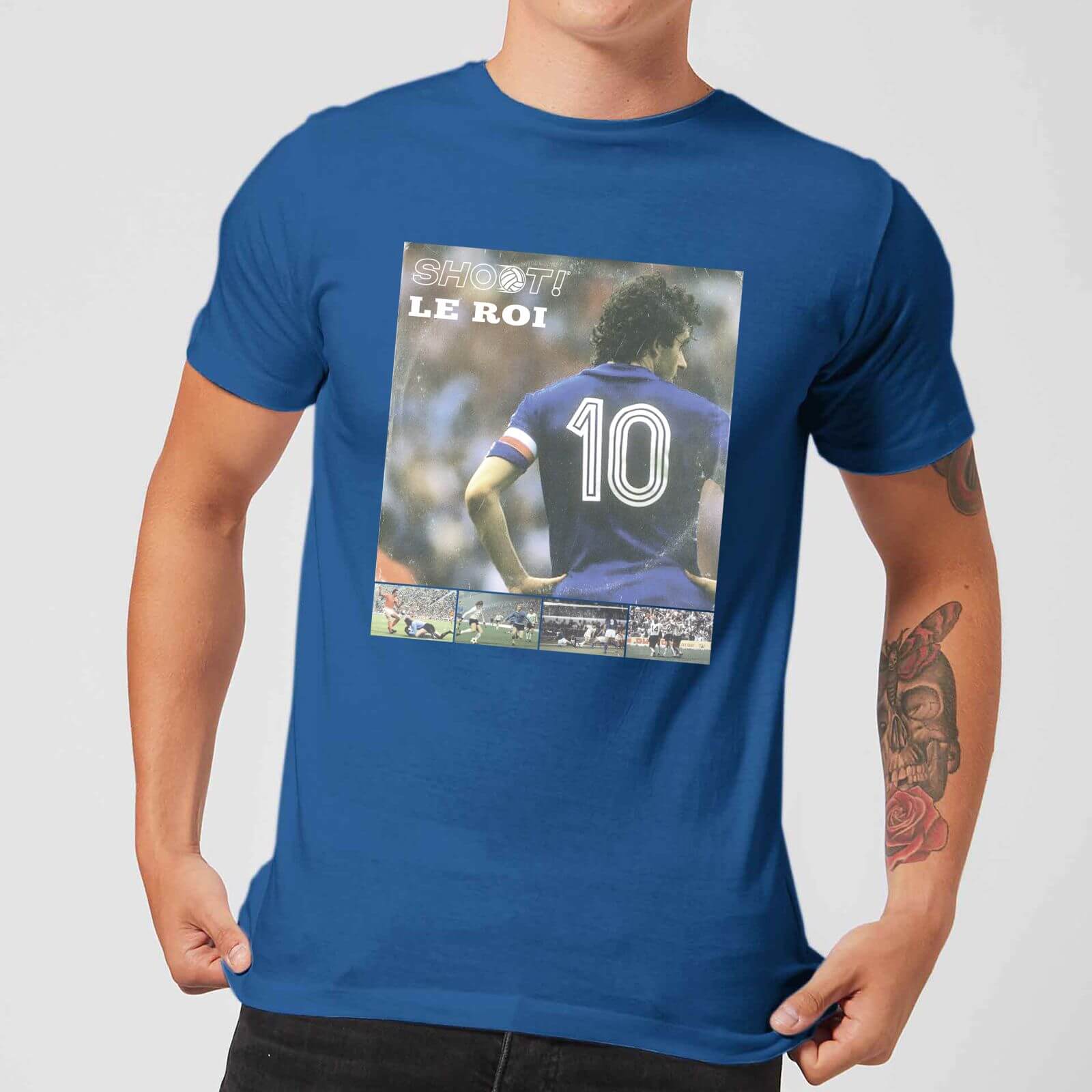 Shoot! Platini Le Roi Men's T-Shirt - Royal Blue - S - royal blue