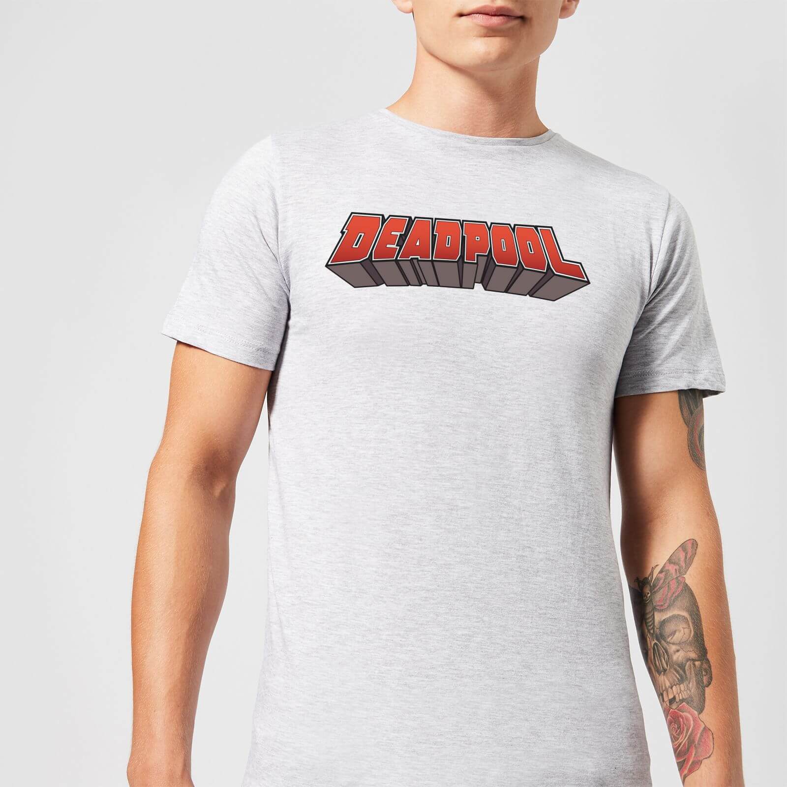 T-Shirt Homme Logo Deadpool Marvel - Gris - M - Gris