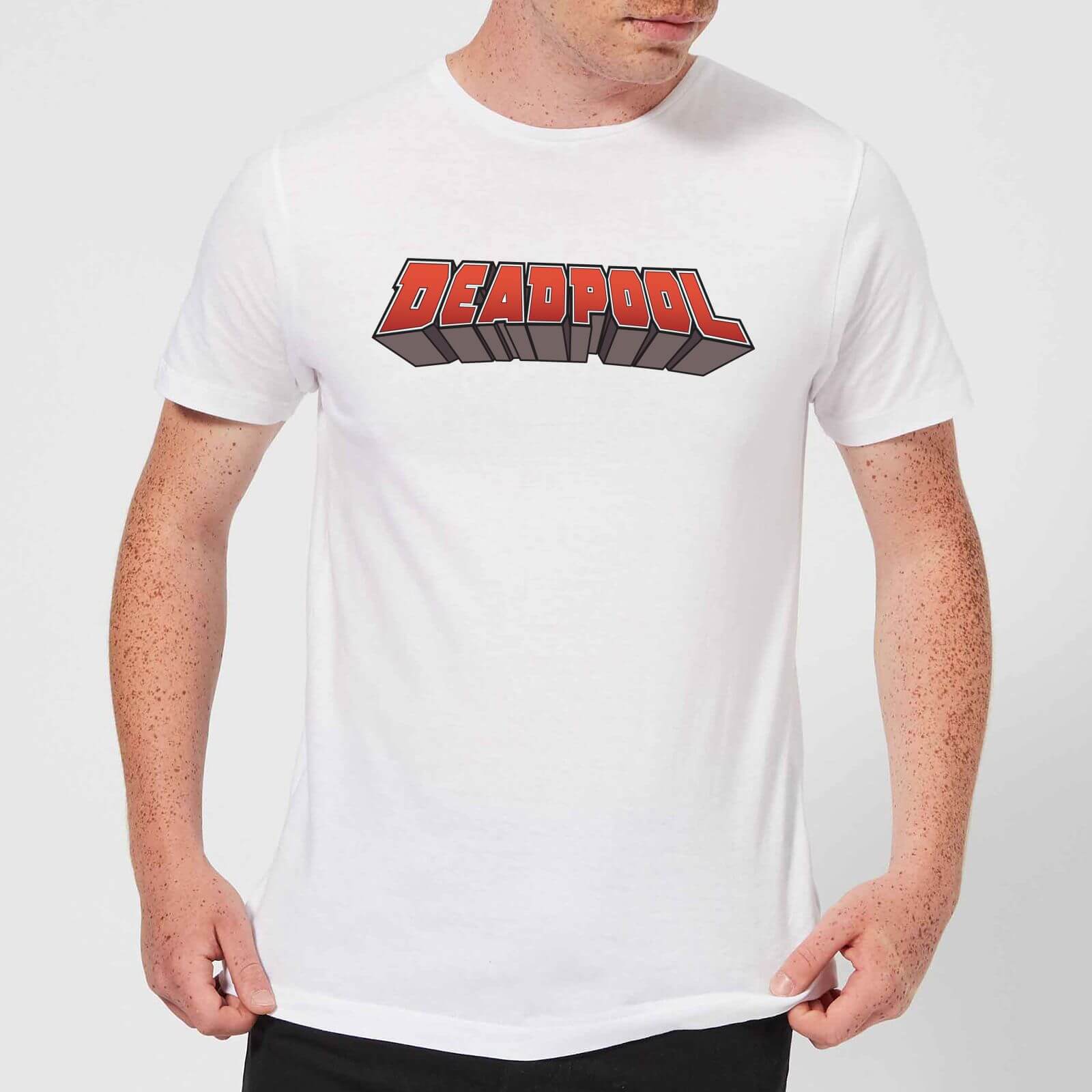 T-Shirt Marvel Deadpool Logo - Bianco - Uomo - XL - Bianco