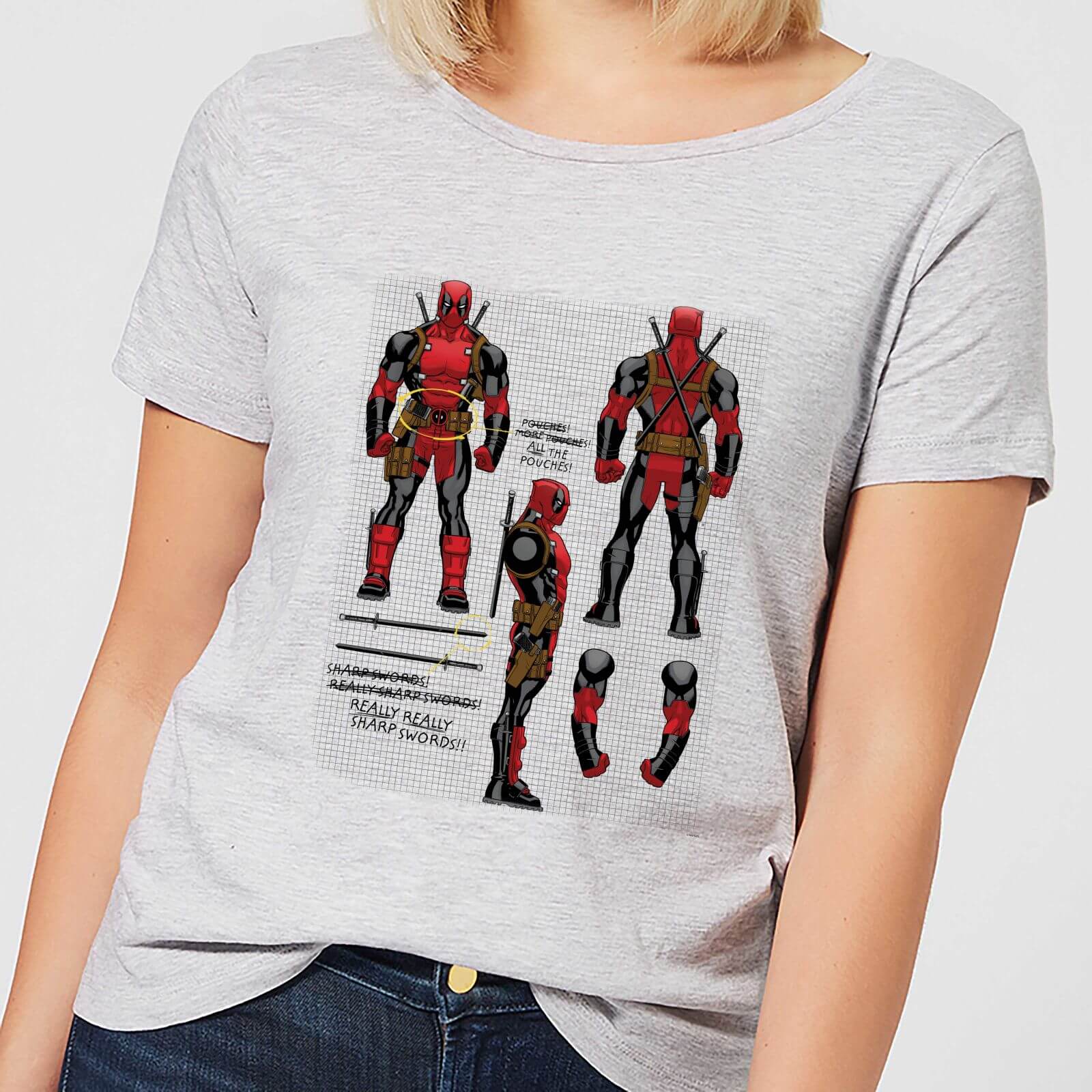 

T-Shirt Marvel Deadpool Action Figure Plans - Grigio - Donna - L - Grigio
