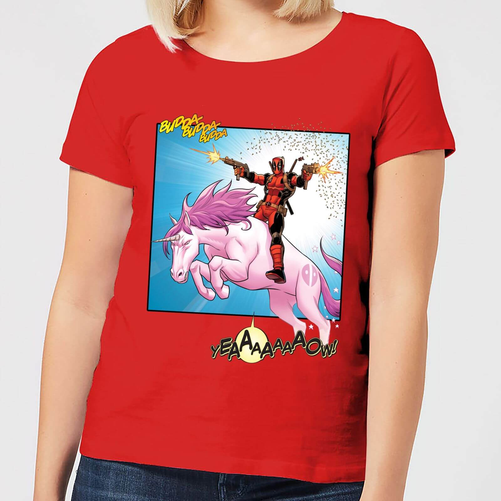 OfferteWeb.click 71-t-shirt-marvel-deadpool-unicorn-battle-rosso-donna-xxl