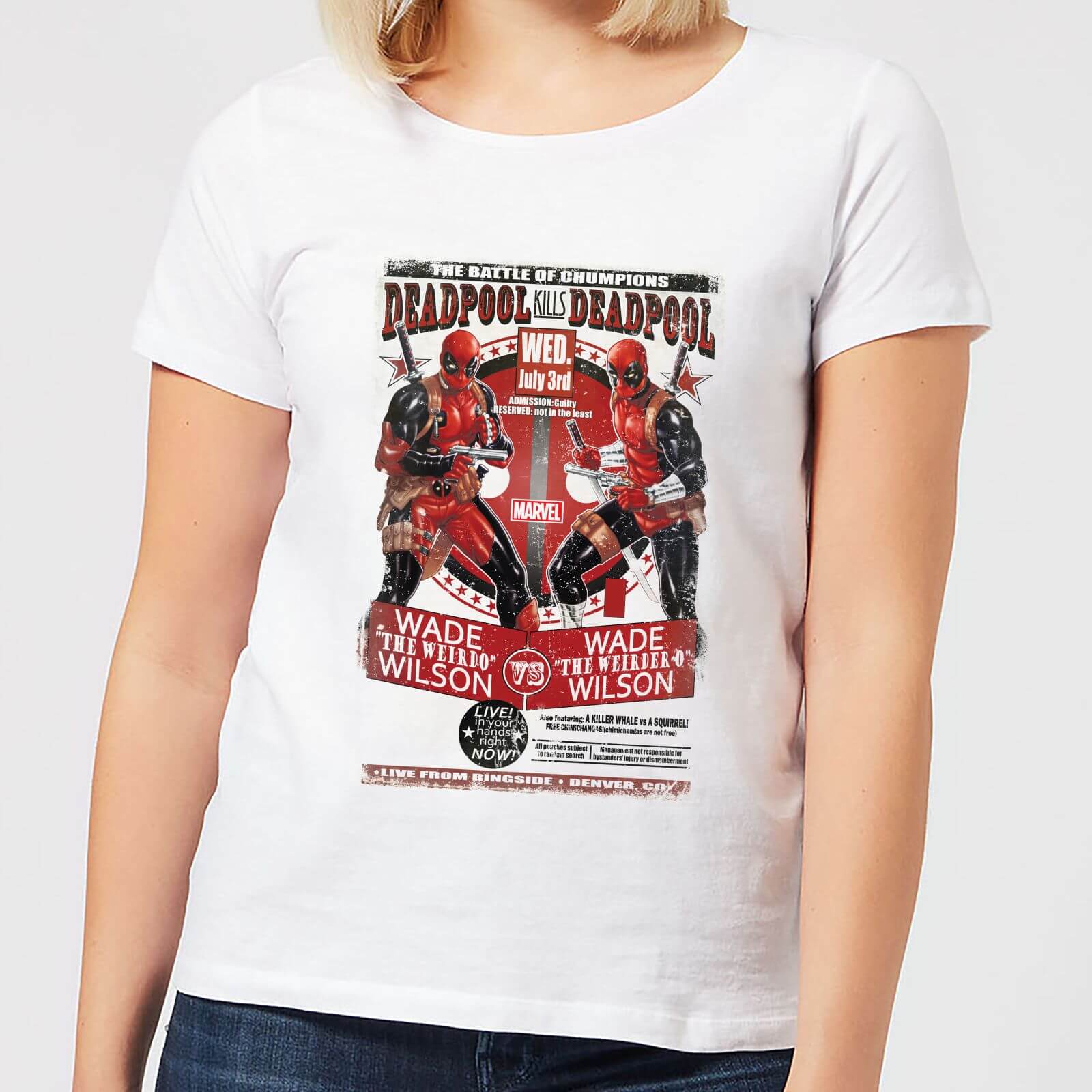 

T-Shirt Marvel Deadpool Kills Deadpool - Bianco - Donna - M - Bianco