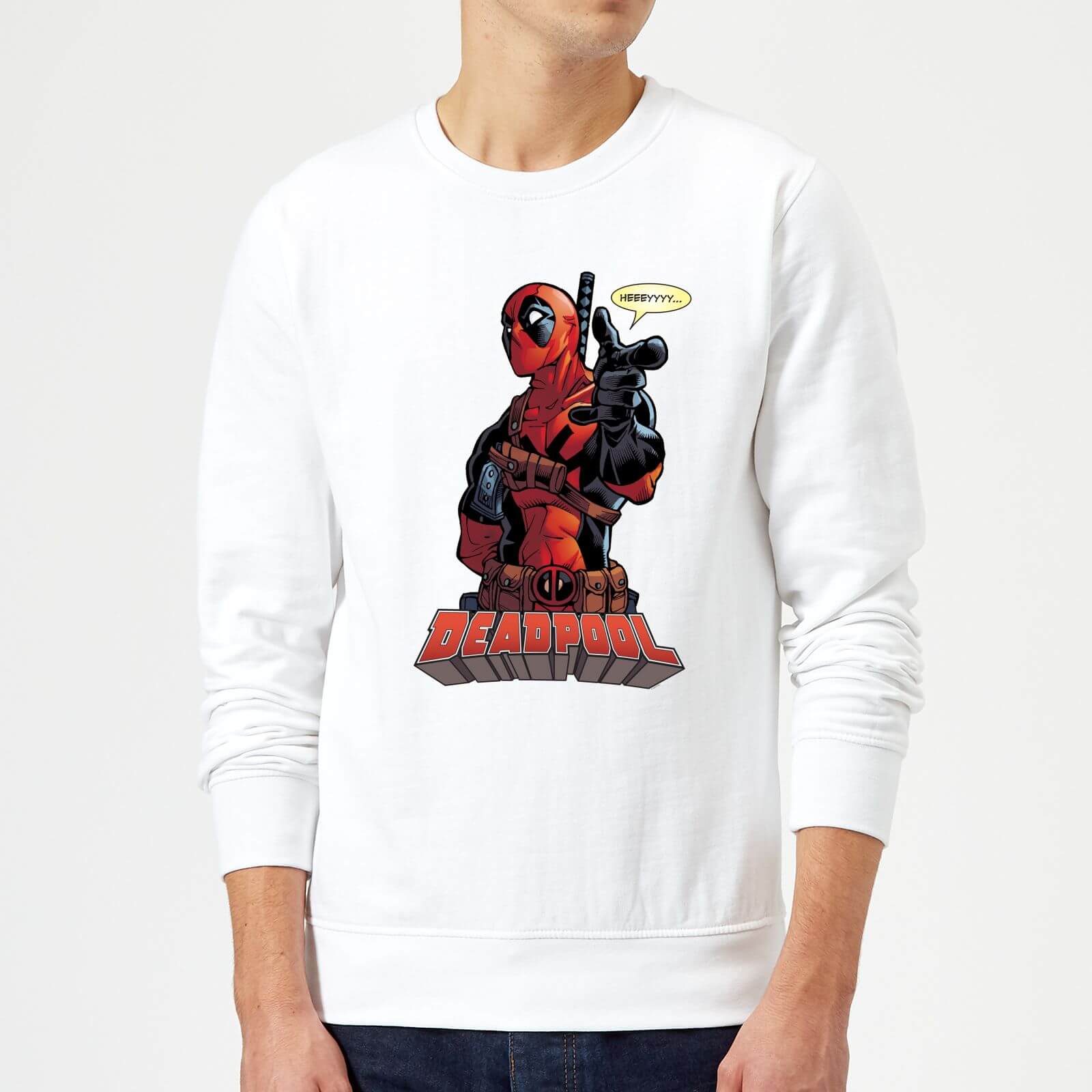 Marvel Deadpool Hey You Pullover - Weiß - L
