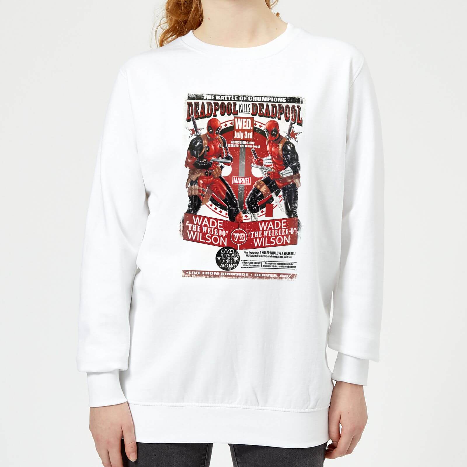 Marvel Deadpool Kills Deadpool Women's Sweatshirt - White - XL - White