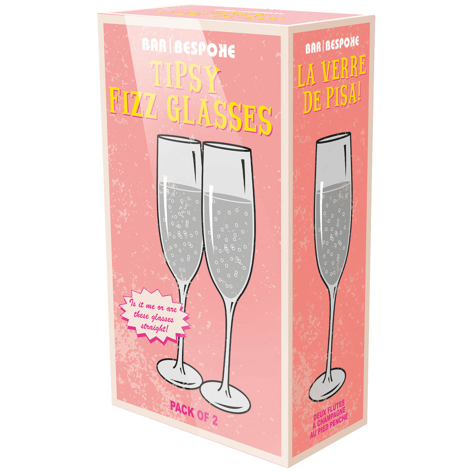 Tipsy Fizz Glasses - 2 Pack