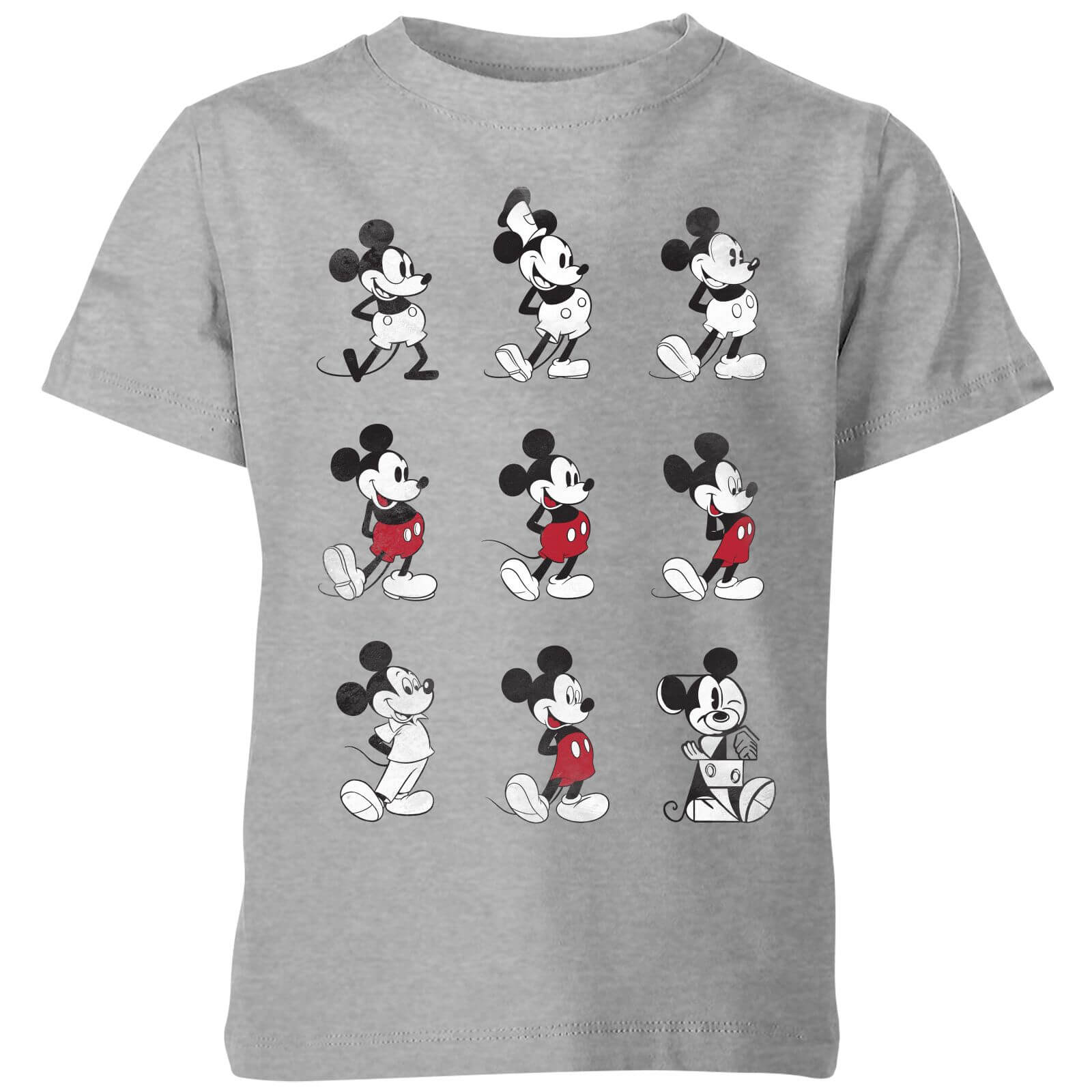 Disney Evolution Nine Poses Kinder T-Shirt - Grau - 5-6 Jahre