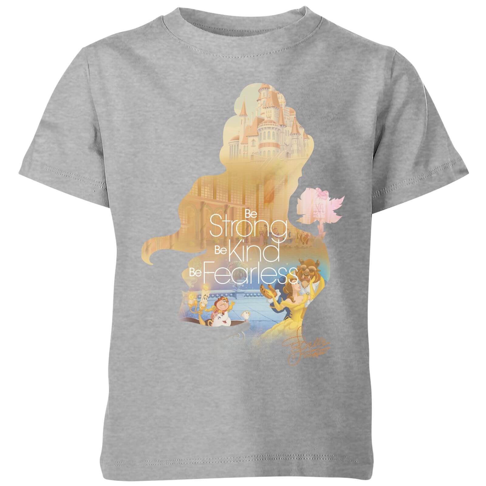 

T-Shirt Principesse Disney Filled Silhouette Belle - Grigio - Bambini - 3-4 Anni