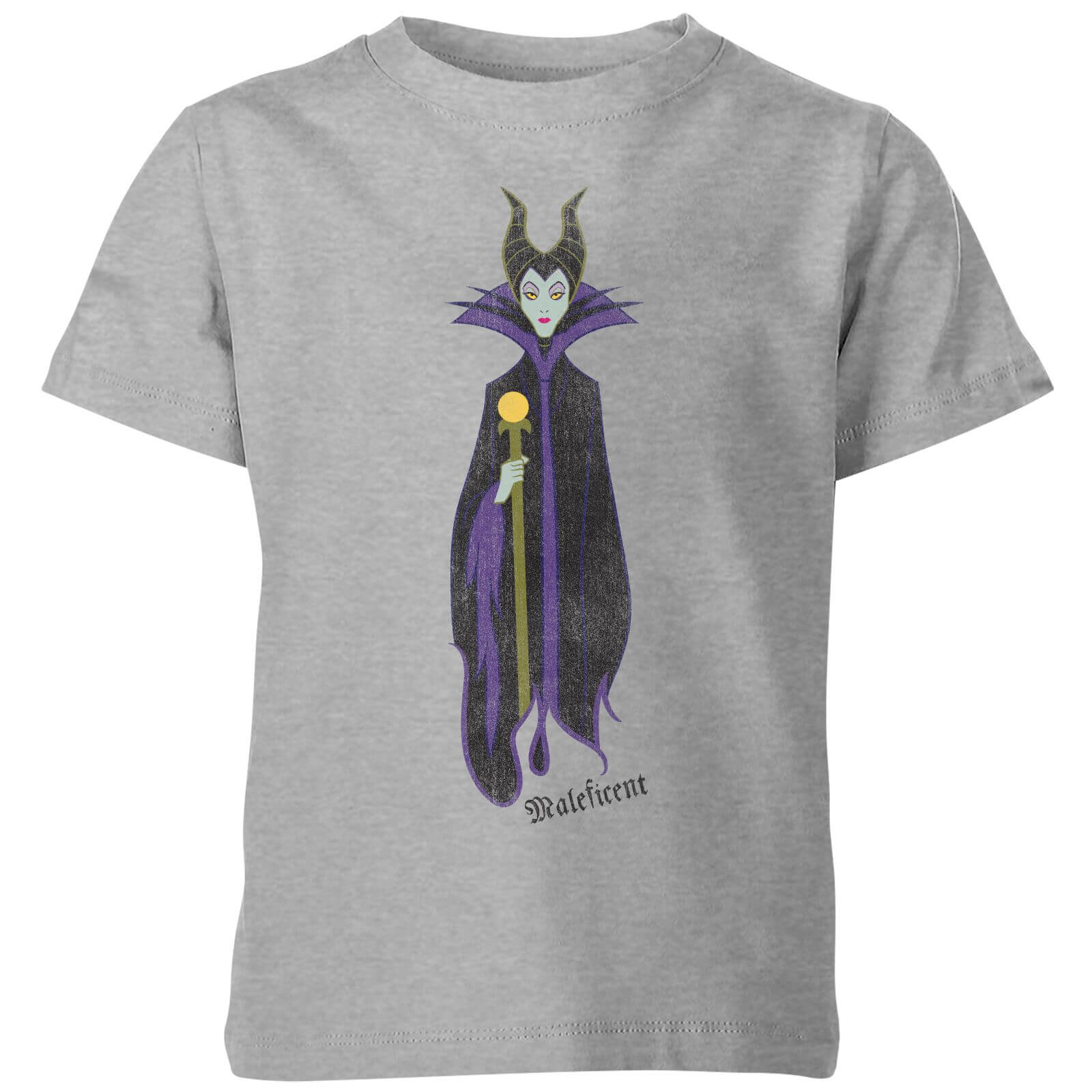 Disney Sleeping Beauty Maleficent Classic Kinder T-Shirt – Grau – 3-4 Jahre