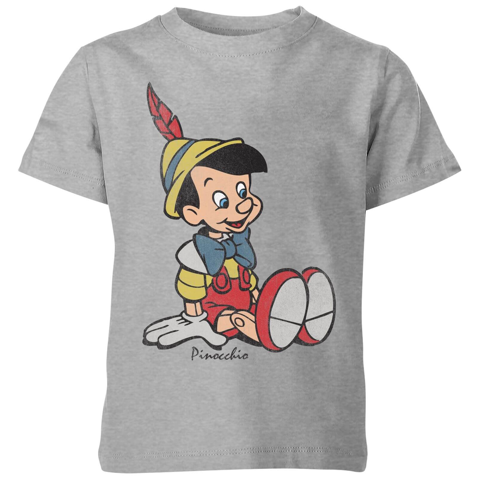 Disney Pinocchio Classic Kids' T-Shirt - Grey - 3-4 Years