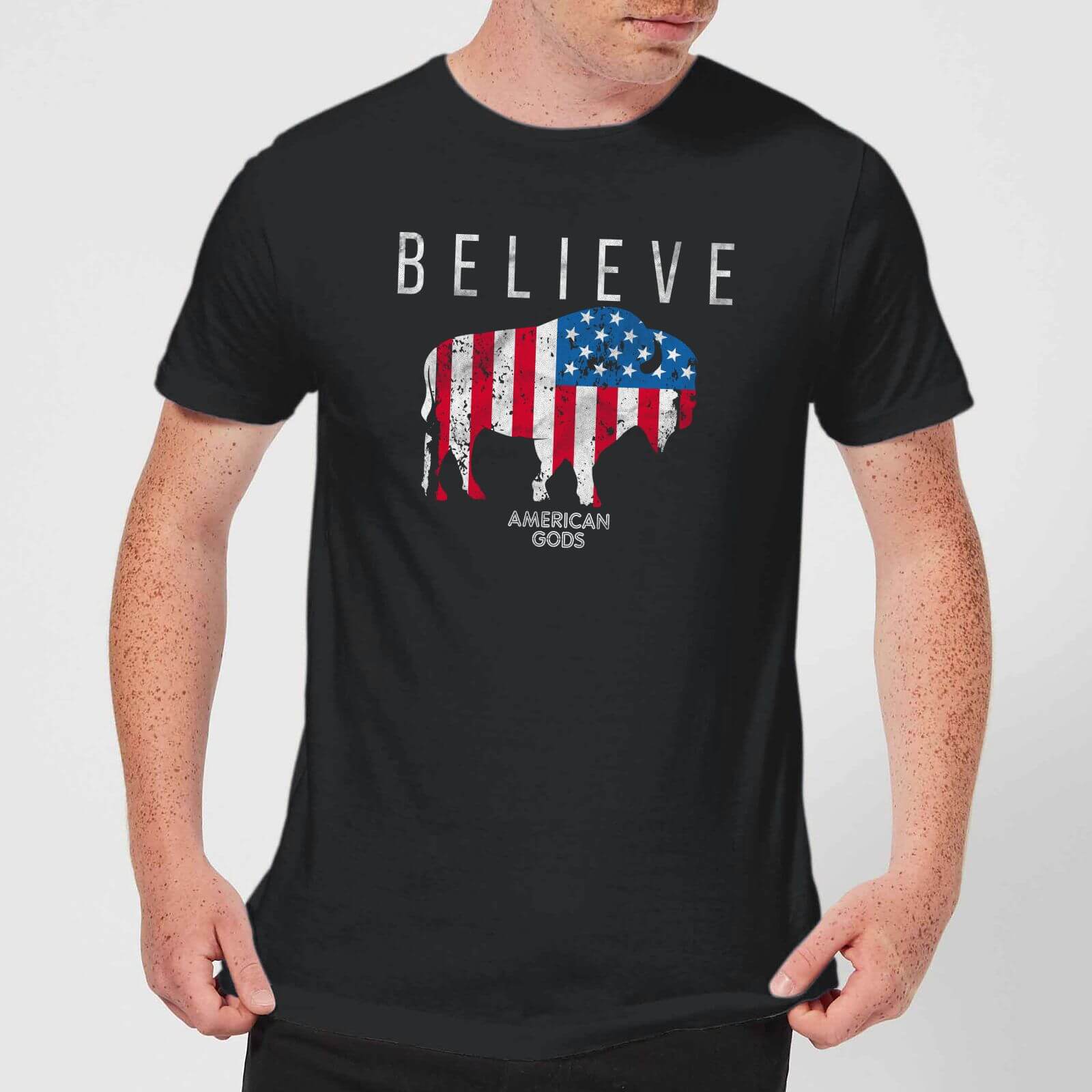 American Gods Believe In Bull Men's T-Shirt - Black - XS - Black