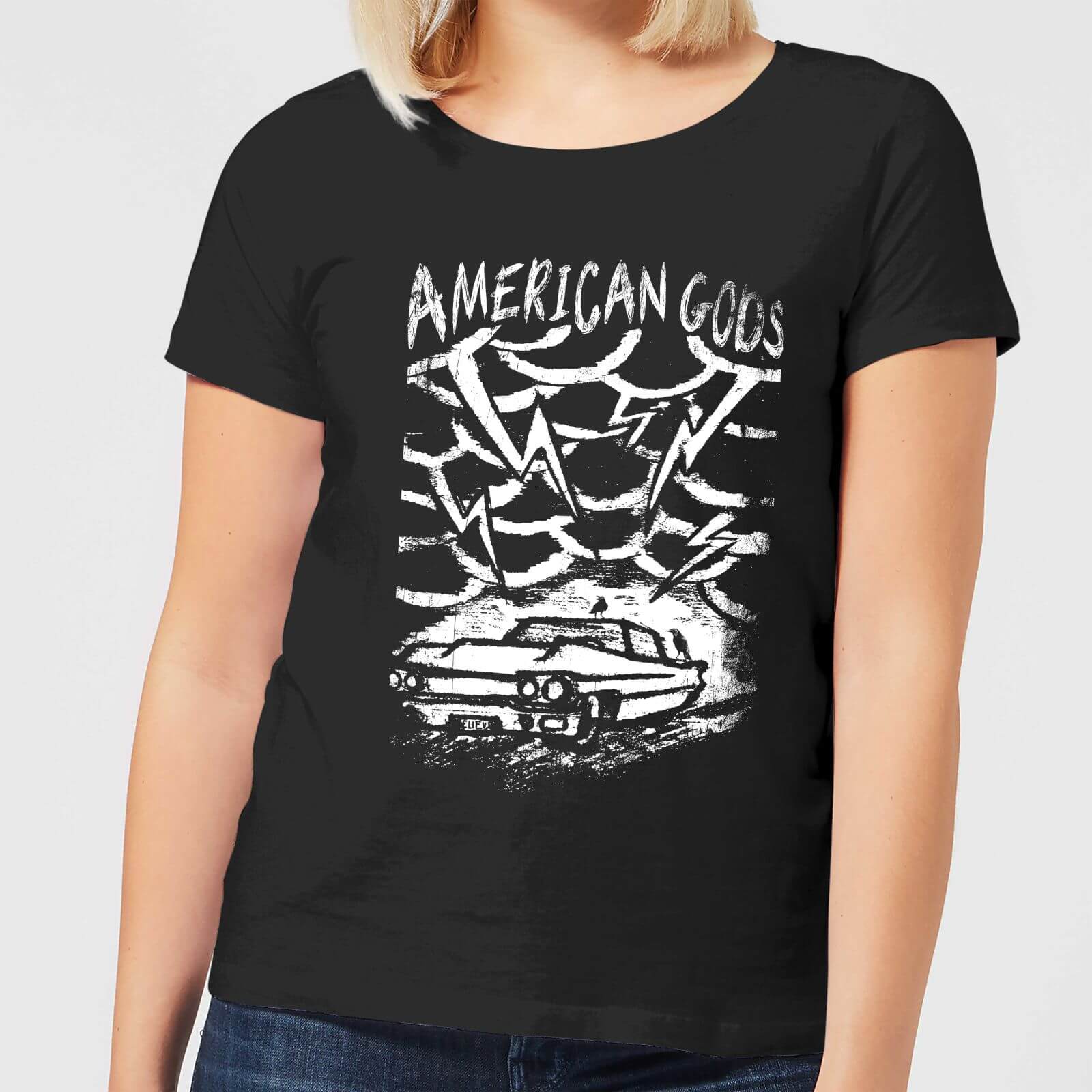 T-Shirt Femme American Gods Car Storm - Noir - M - Noir