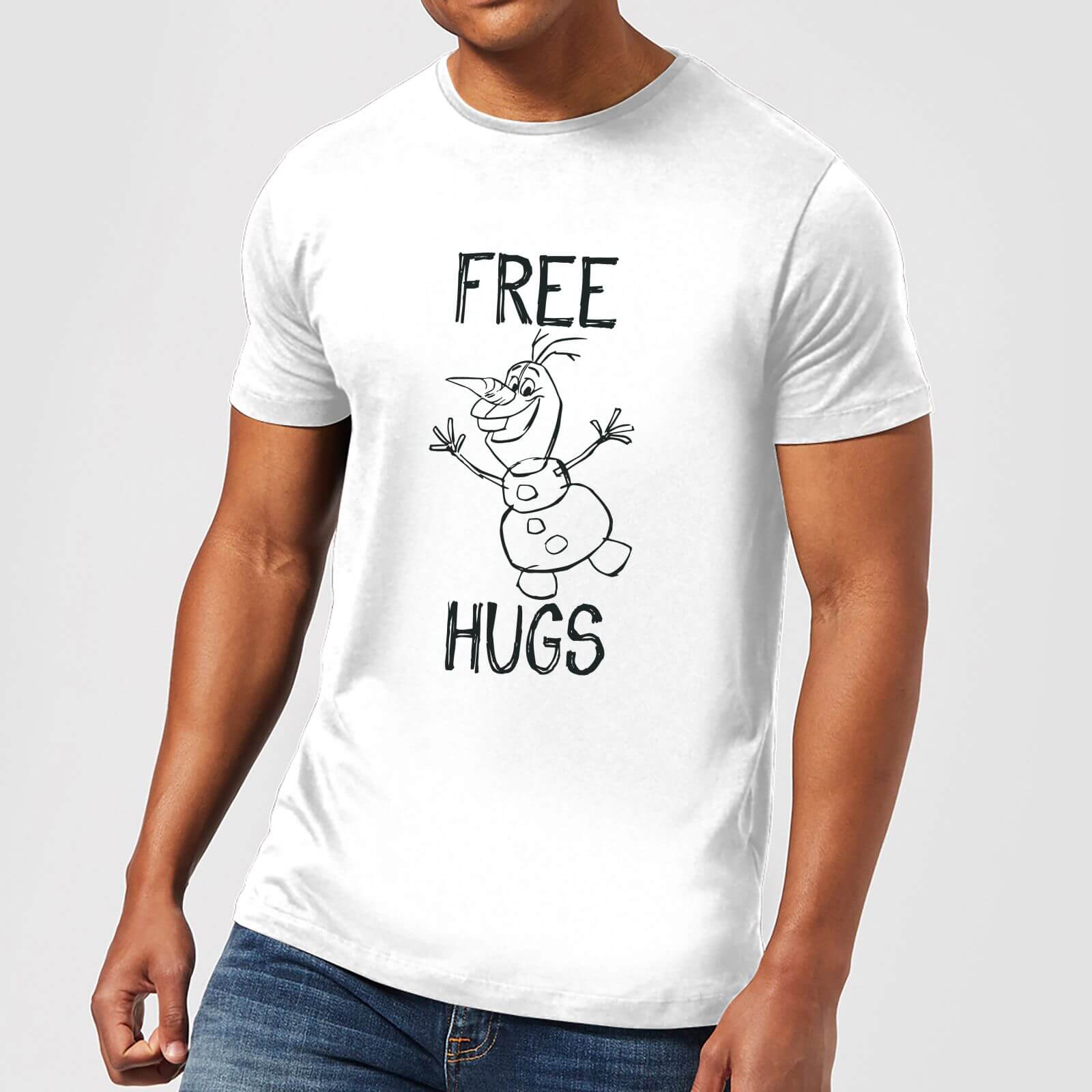 T-Shirt Disney Frozen Olaf Free Hugs - Bianco - Uomo - XL