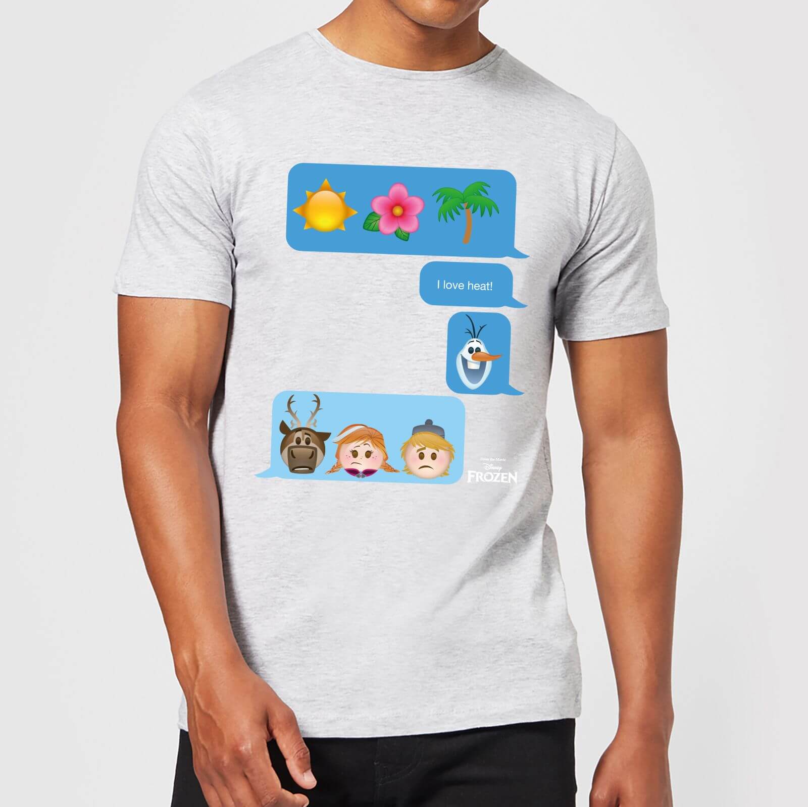 T-Shirt Homme La Reine des Neiges - SMS - Gris - L - Gris