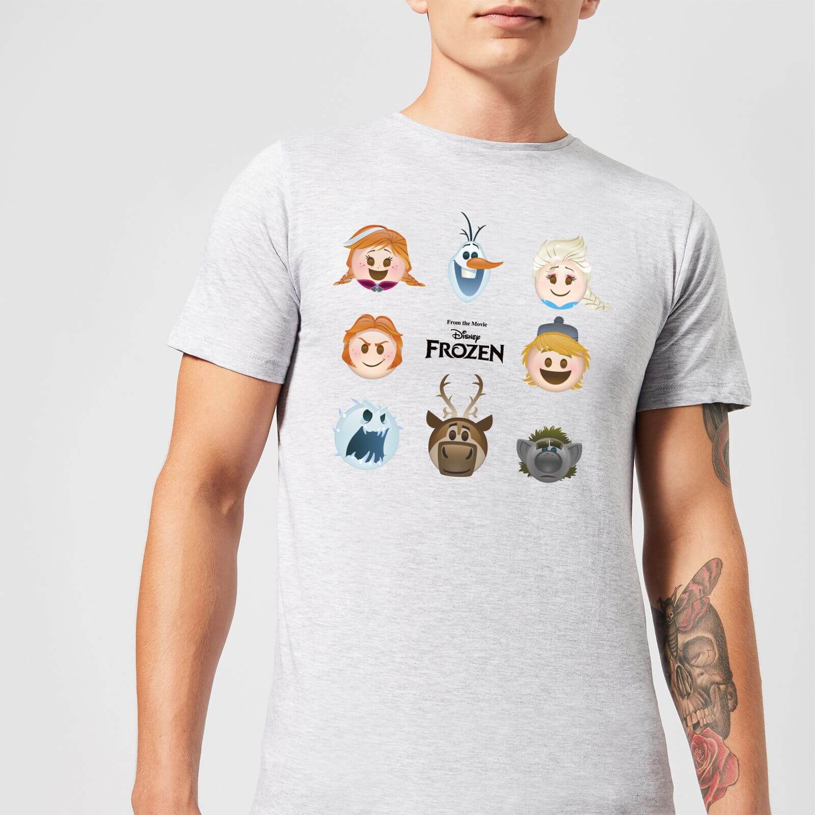 

T-Shirt Homme La Reine des Neiges - Emoji - Gris - M