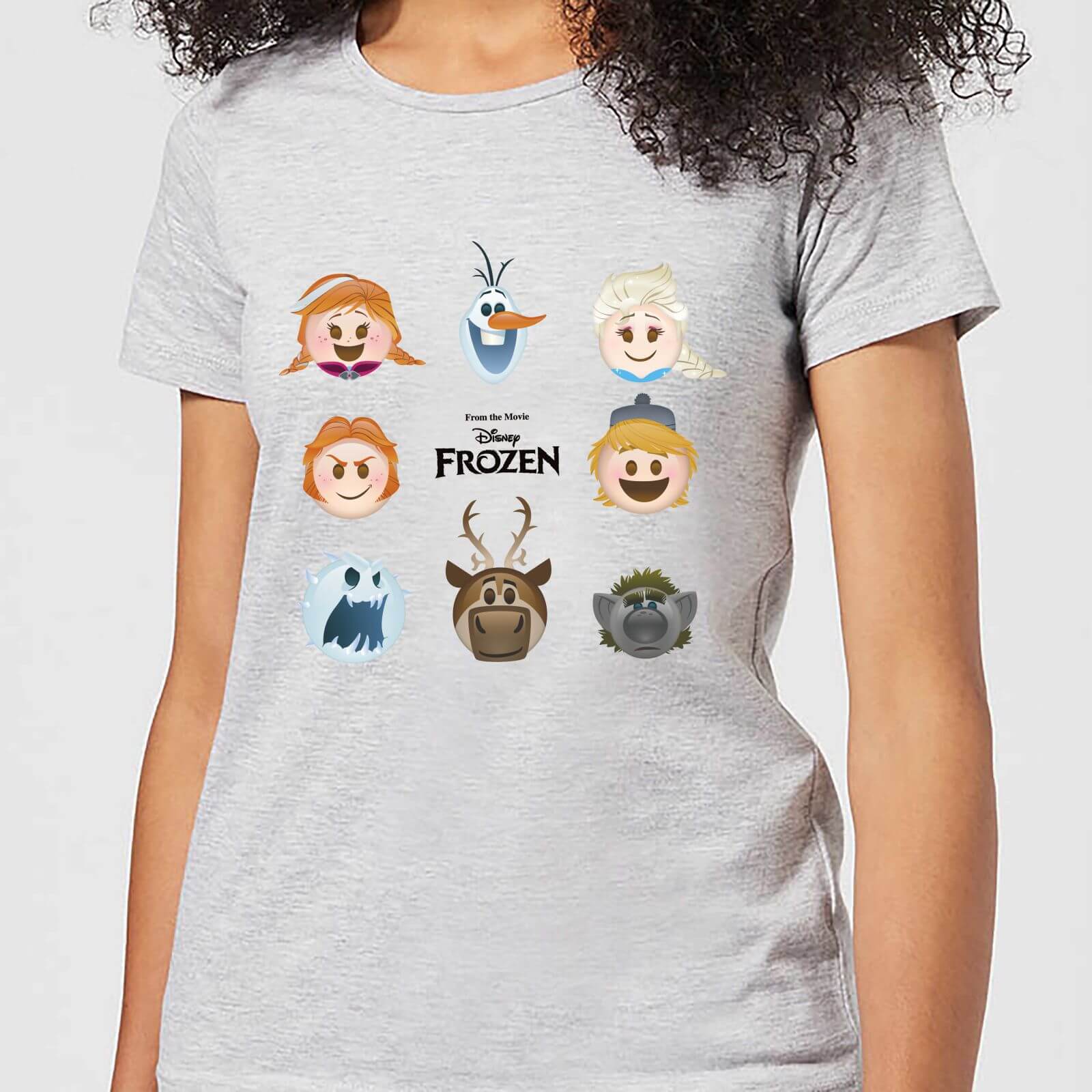 Die Eiskönigin Emoji Heads Damen T-Shirt – Grau – S