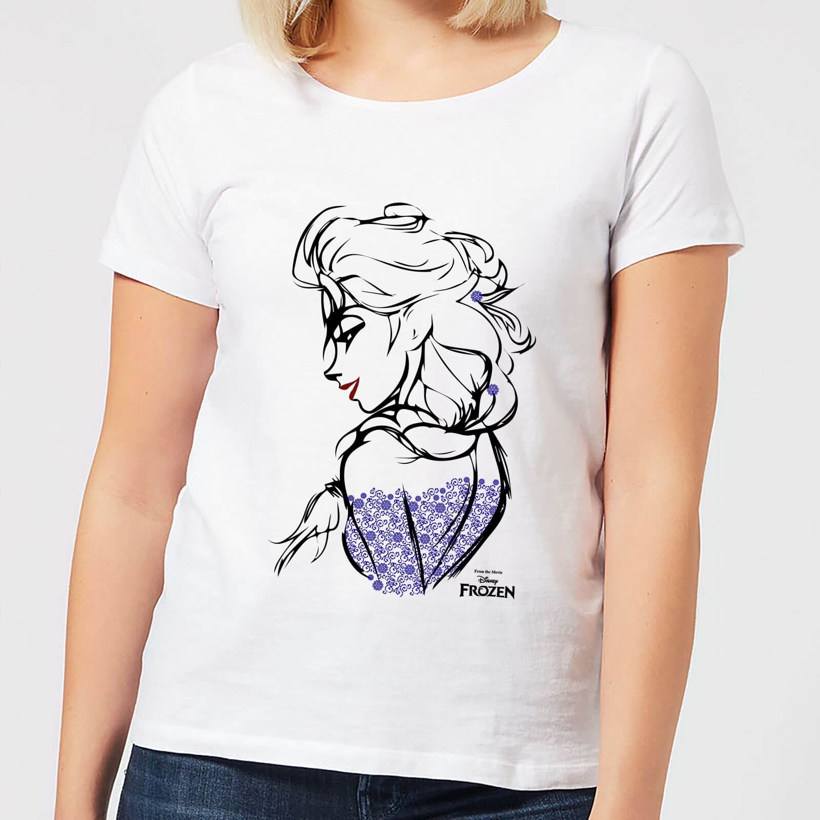 Disney Frozen Elsa Sketch Women's T-Shirt - White - S