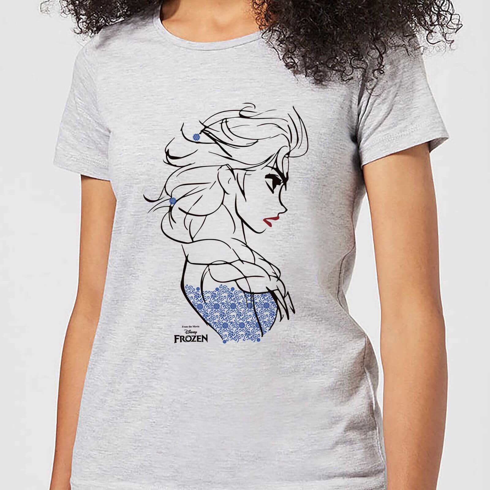 

T-Shirt Disney Frozen Elsa Sketch Strong - Grigio - Donna - XS