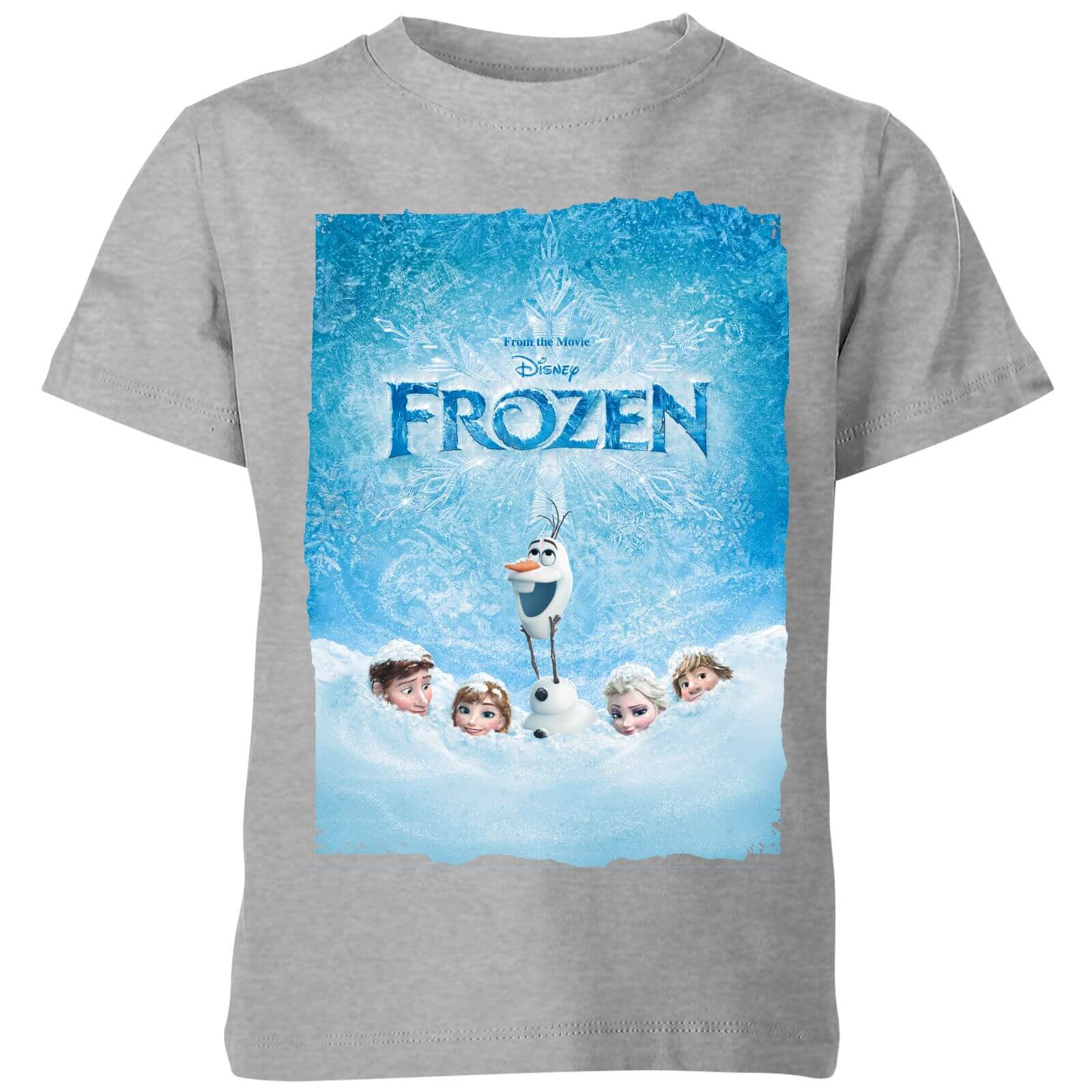 Disney Frozen Snow Poster Kids' T-Shirt - Grey - 5-6 Years - Grey