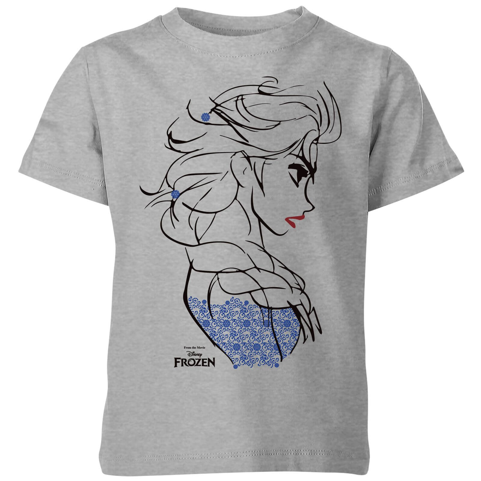 Camiseta Disney Frozen Elsa Sketch - Niño - Gris - 3-4 años - Gris